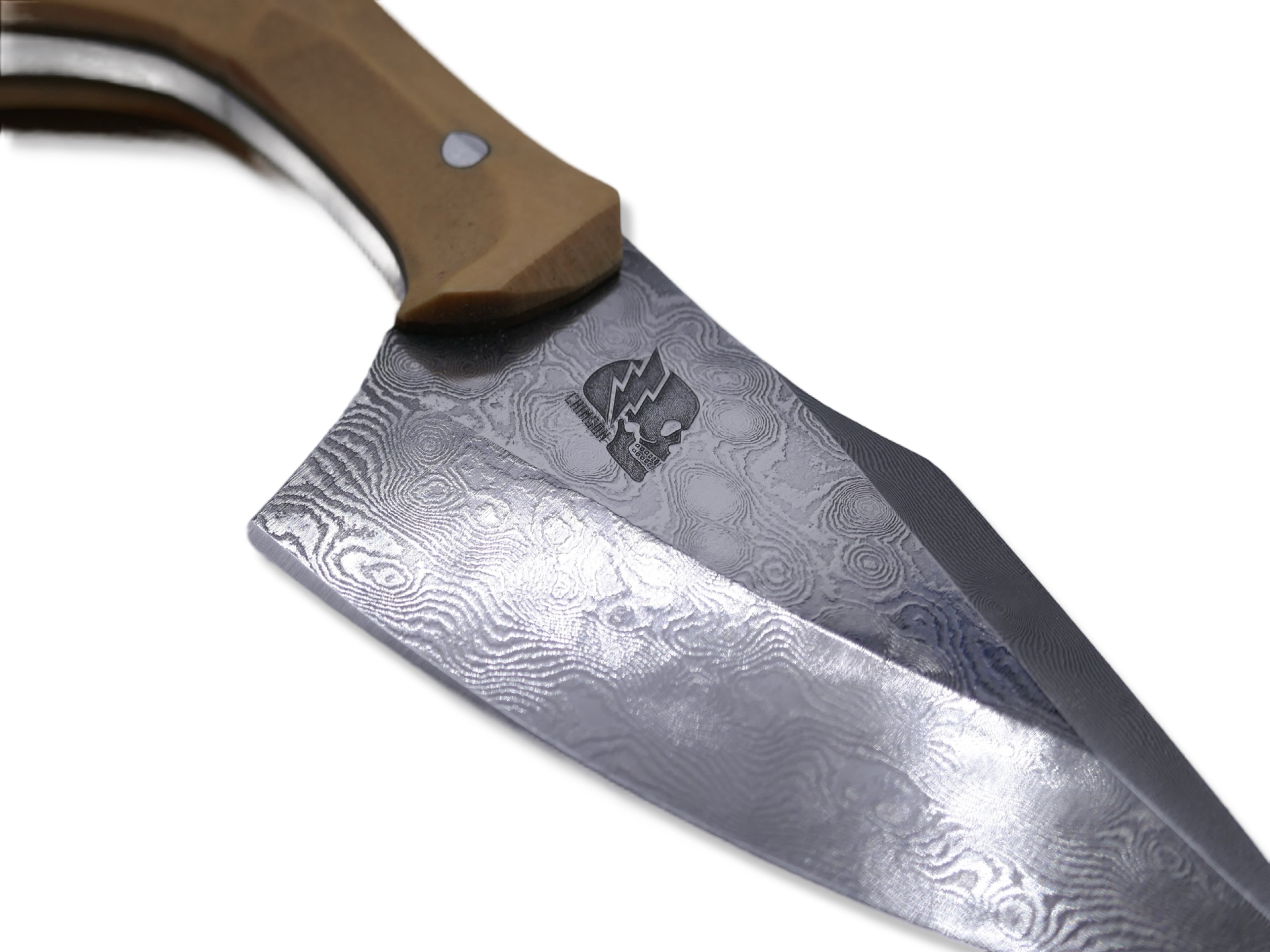Piranha - Vegas Forge Stainless Damascus / 1970’s GE Paper Micarta