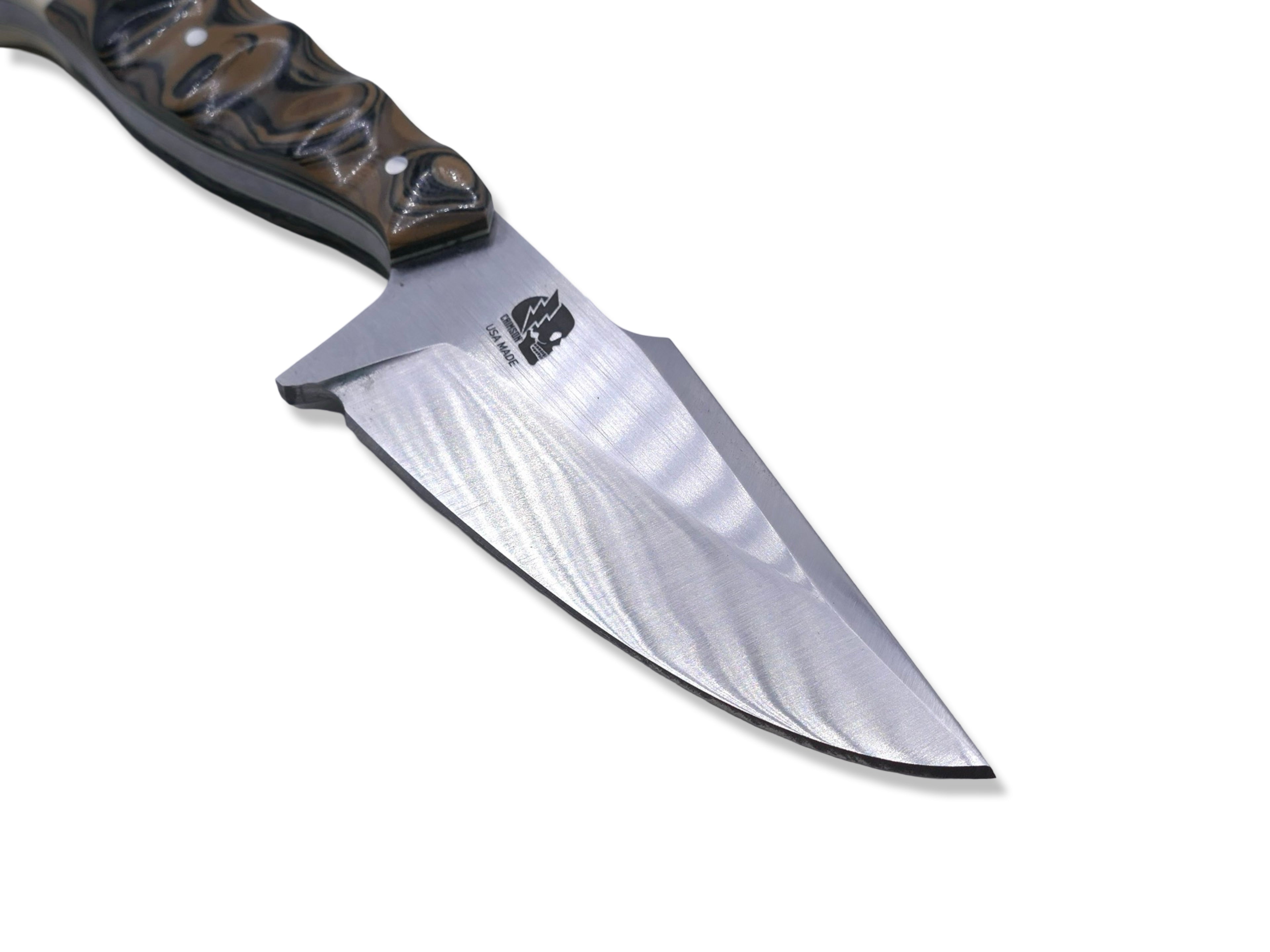 Reaper Custom 1 of 1  - Satin Finish / G-10 Burl + Ivory G-10 Handle