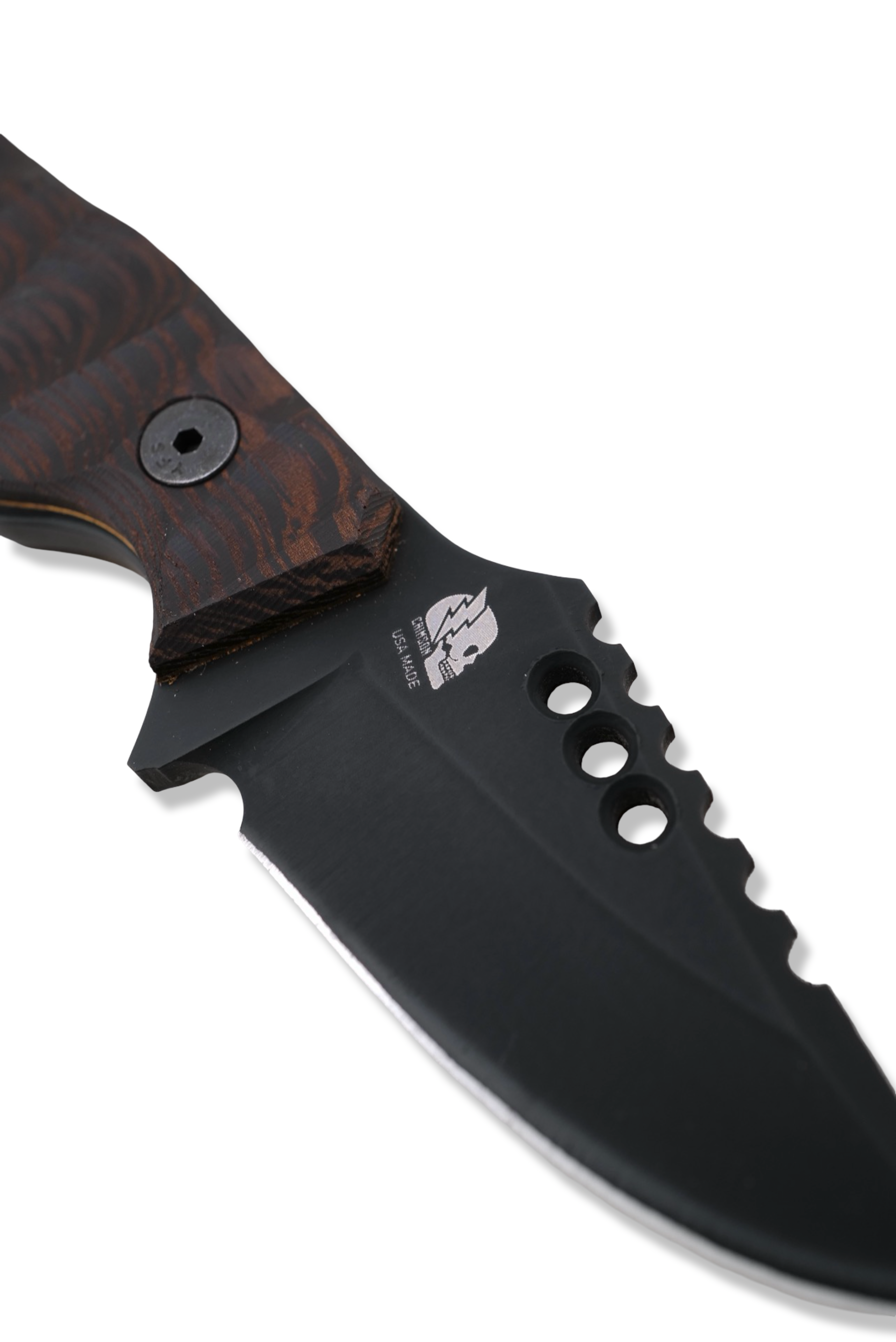RPM Iron Wolf Custom 1/1  - Black Cerakote / Wenge w/ Brass Liner  /  Leather Sheath Included