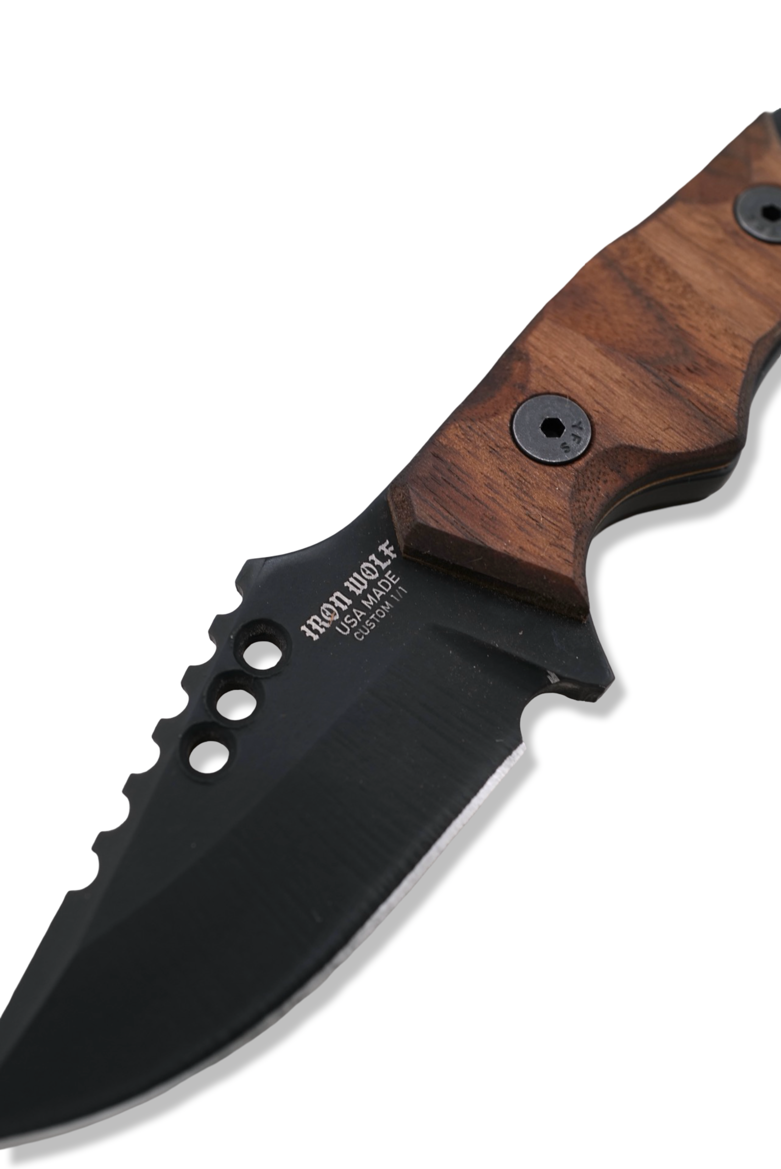 RPM Iron Wolf Custom 1/1  - Black Cerakote / Walnut w/ Brass Liner  /  Leather Sheath Included