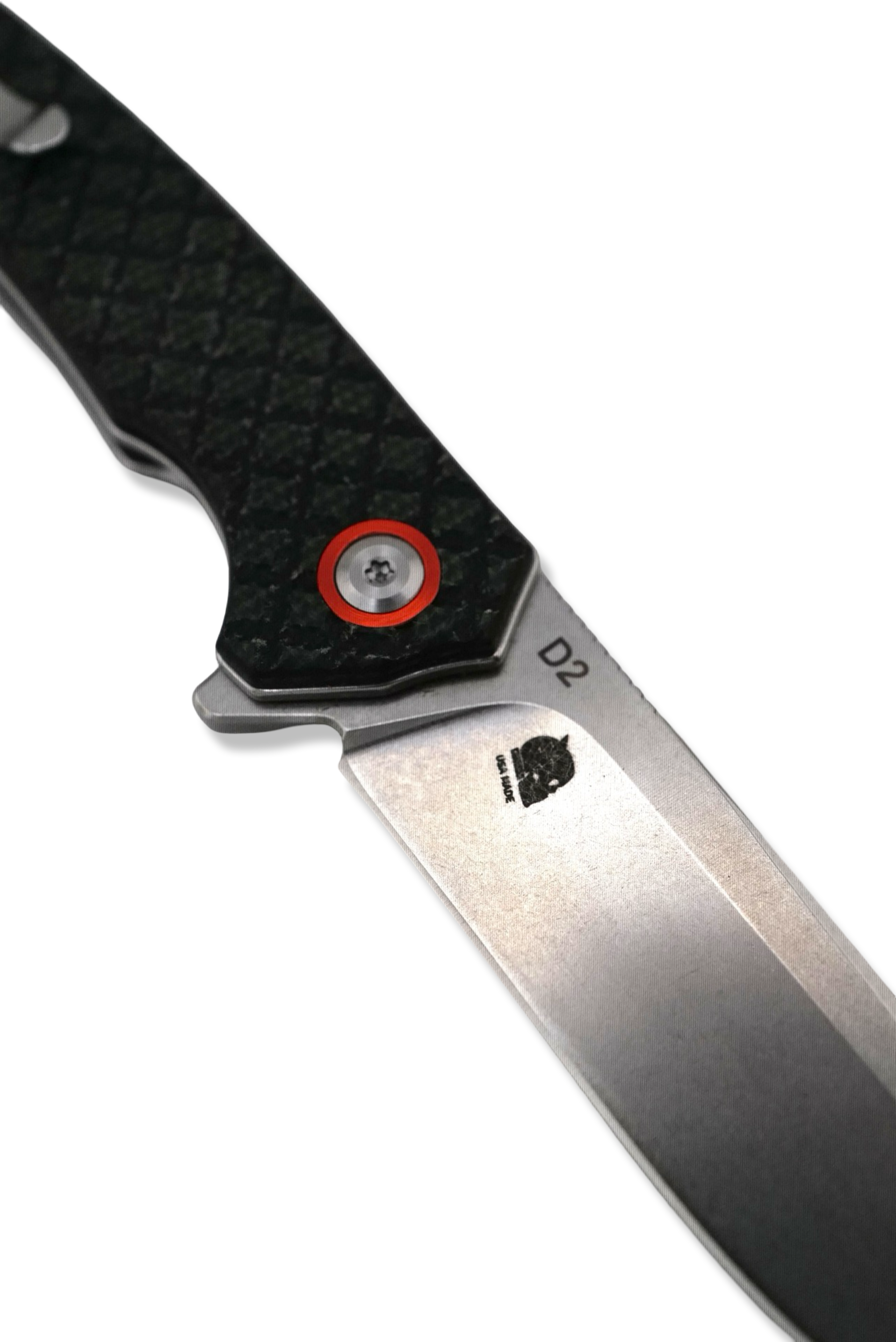 Interceptor Folder - Green Textured handle / Stonewash Blade