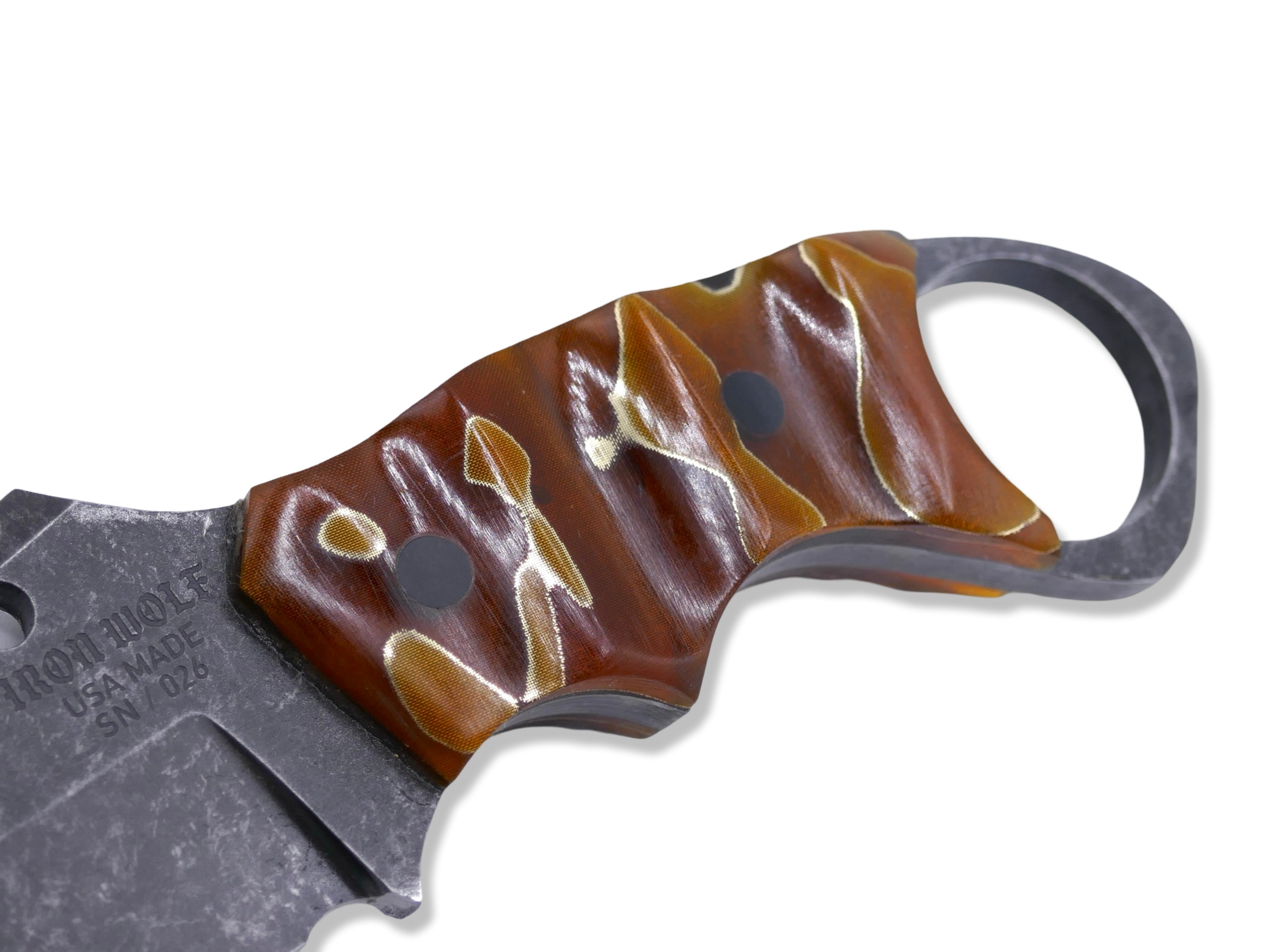 IRON WOLF - Dark Stonewash / Gold Raffir Handle