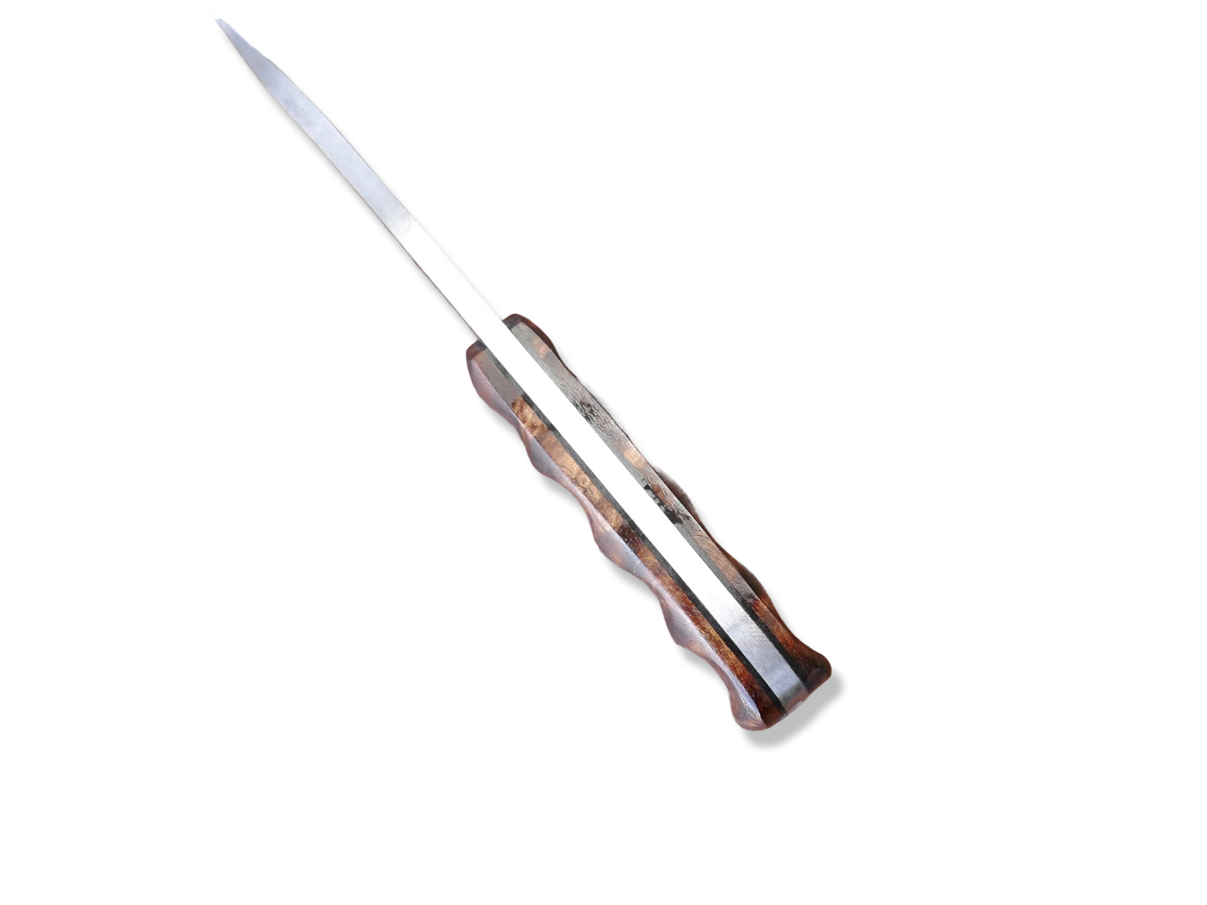 Slayer Mini Hollow Grind Custom - Mirror Polished / Hawaiian Koa Handle / Sheath Included