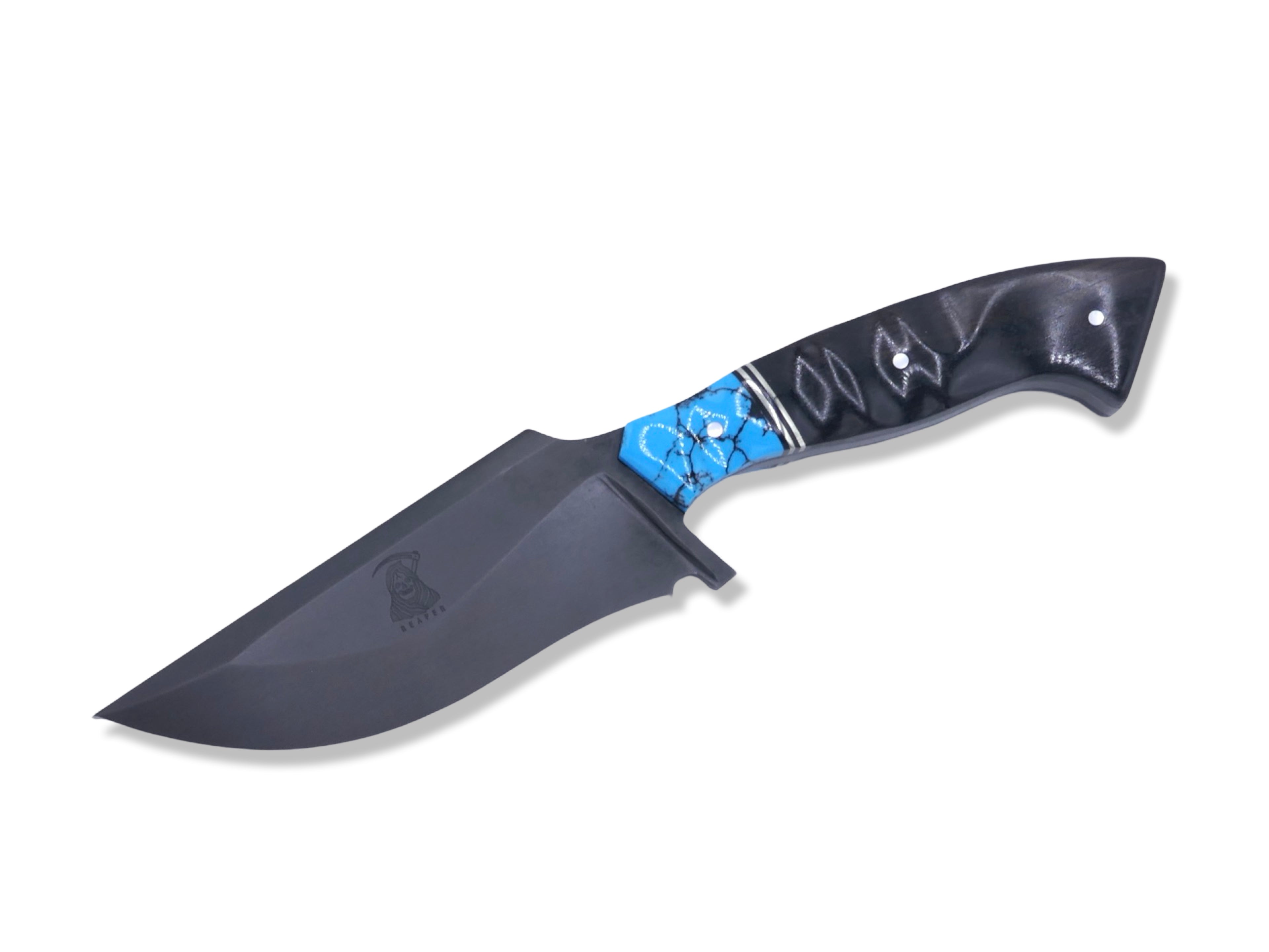 Destroyer Custom 1 of 1  Compound Reaper - Tungsten Finish / Tru Stone Front / Double Nickel Splits / Ebony Handle