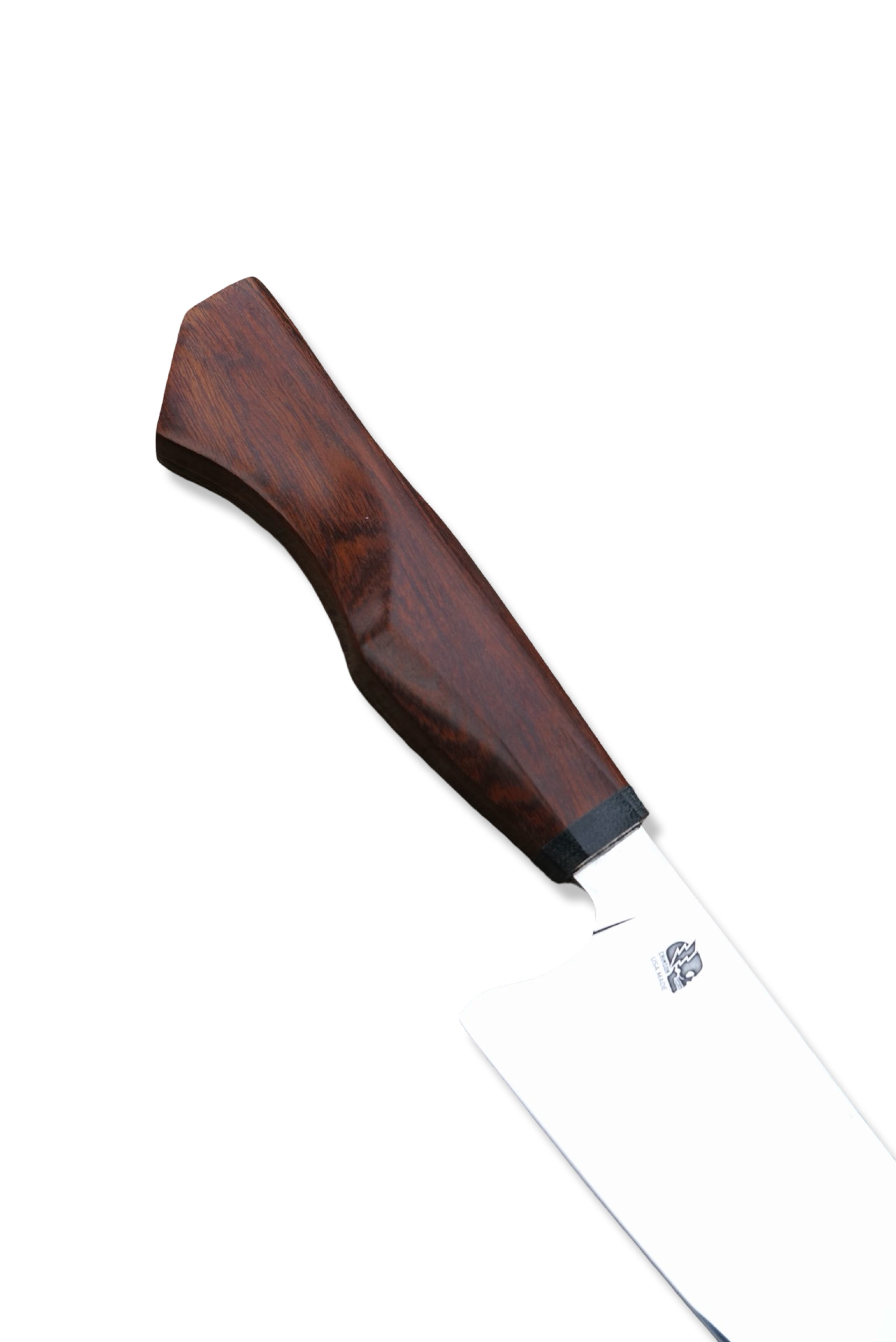 Custom Hidden Tang Chef - Mirror Polish / Iron Wood + Micarta Handle