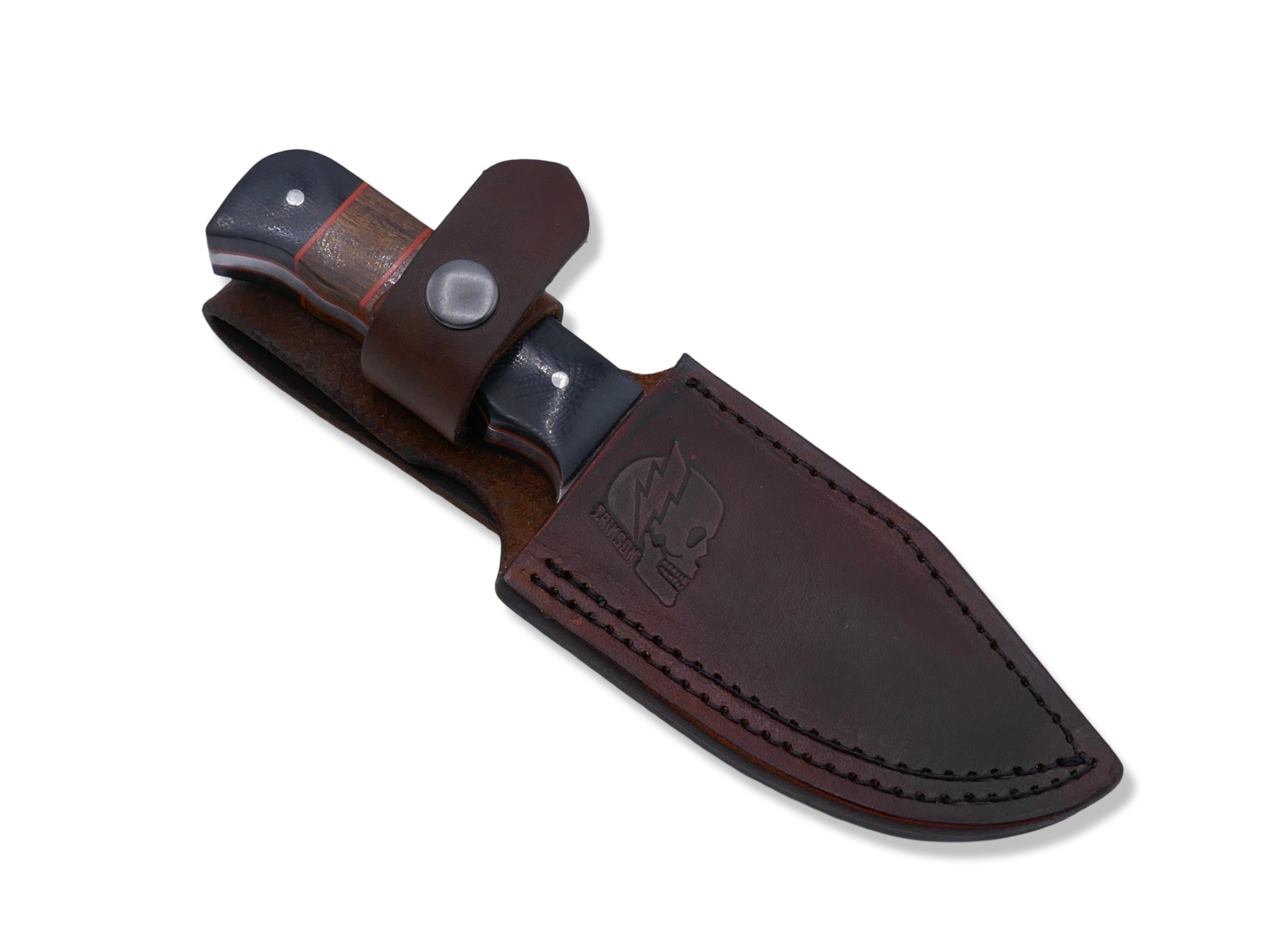 MINI SLAYER - Black G-10 / Iron Wood Inlay / Orange G-10 Liner