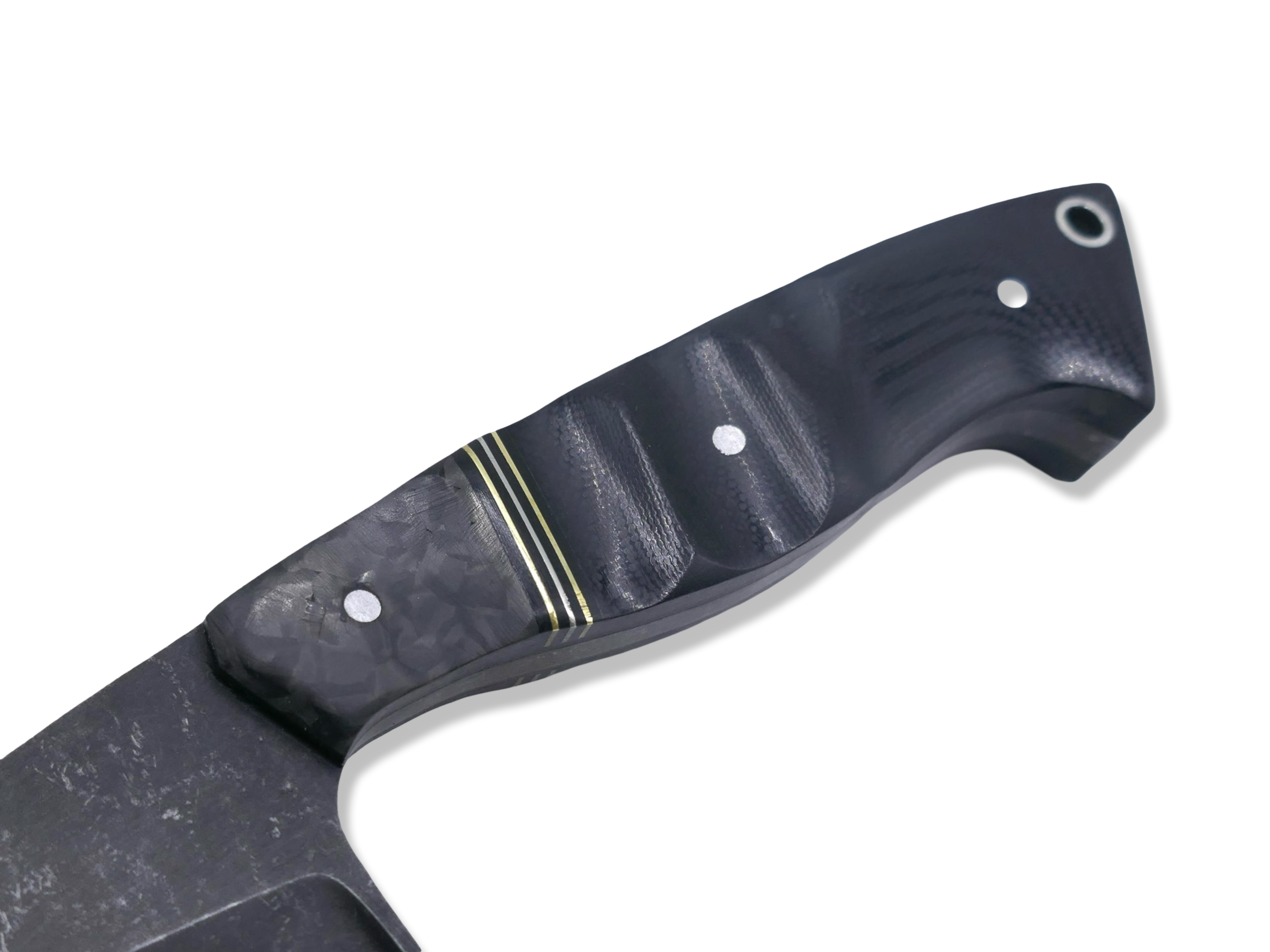Kreaper Custom 1 of 1 -  Carbon Fiber Front / Brass + Nickel Split / Black G-10