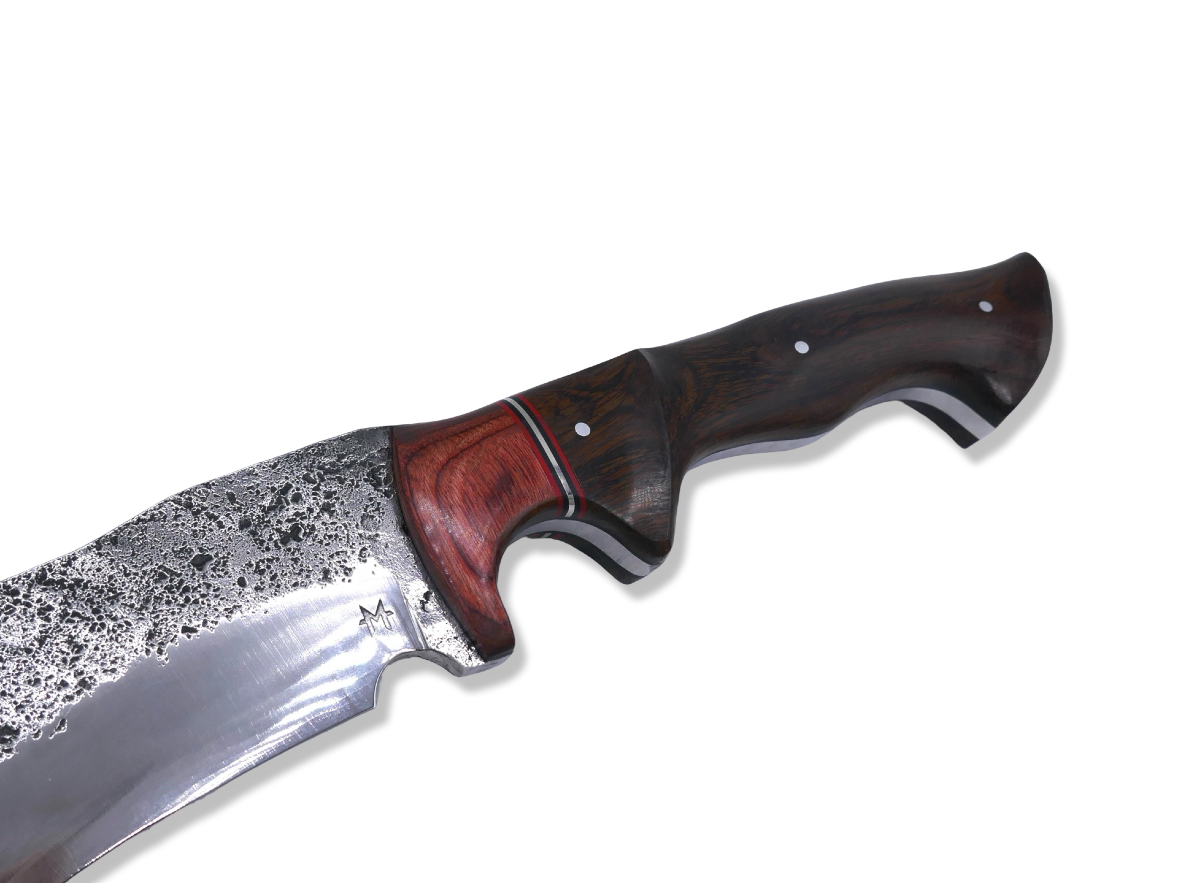 Forged Kukri Custom - 80CRV Blade / Rose wood / Nickel Split / Iron Wood Handle