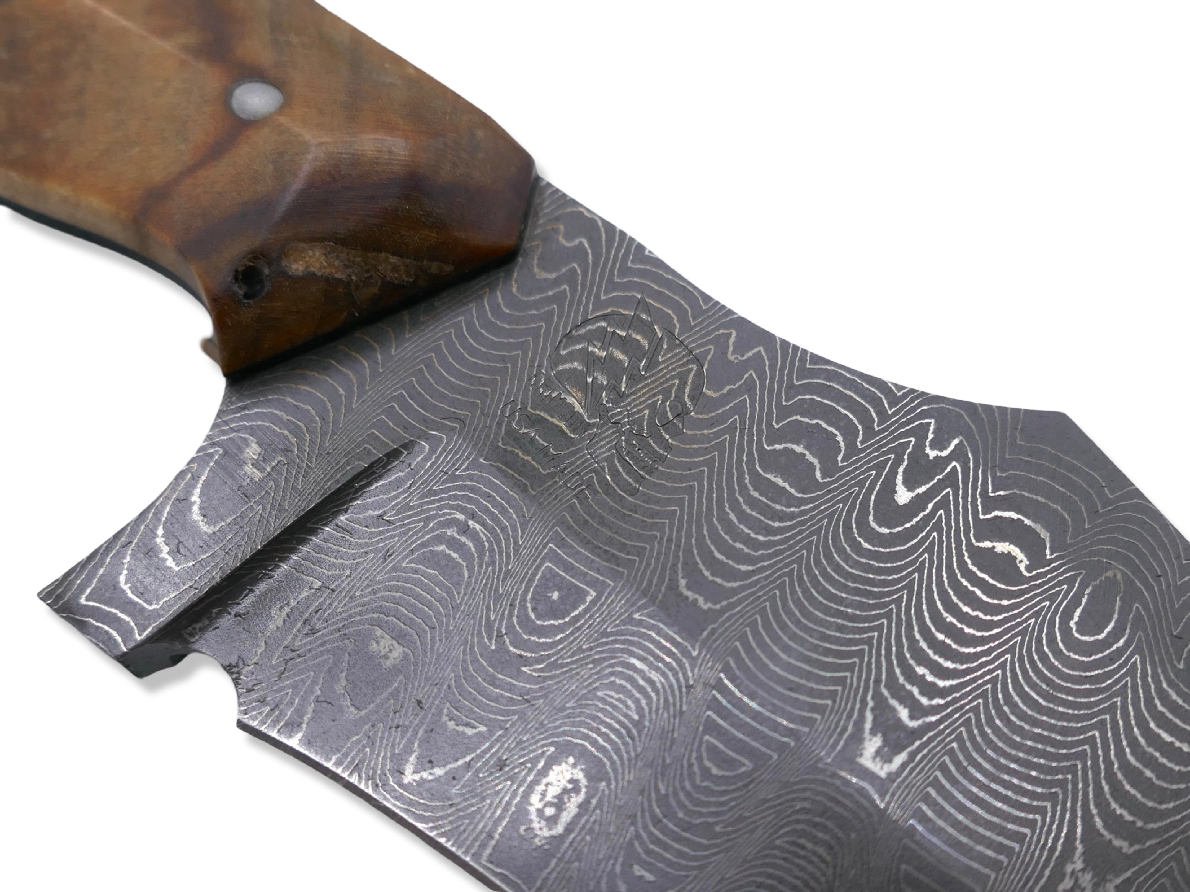 Pro Hunter for “Islam Makhachev “ Custom 1 of 1  - Vegas Forge Stainless Damascus / Spalted Ambrosia Handle / Black G-10 Liner / USA MADE