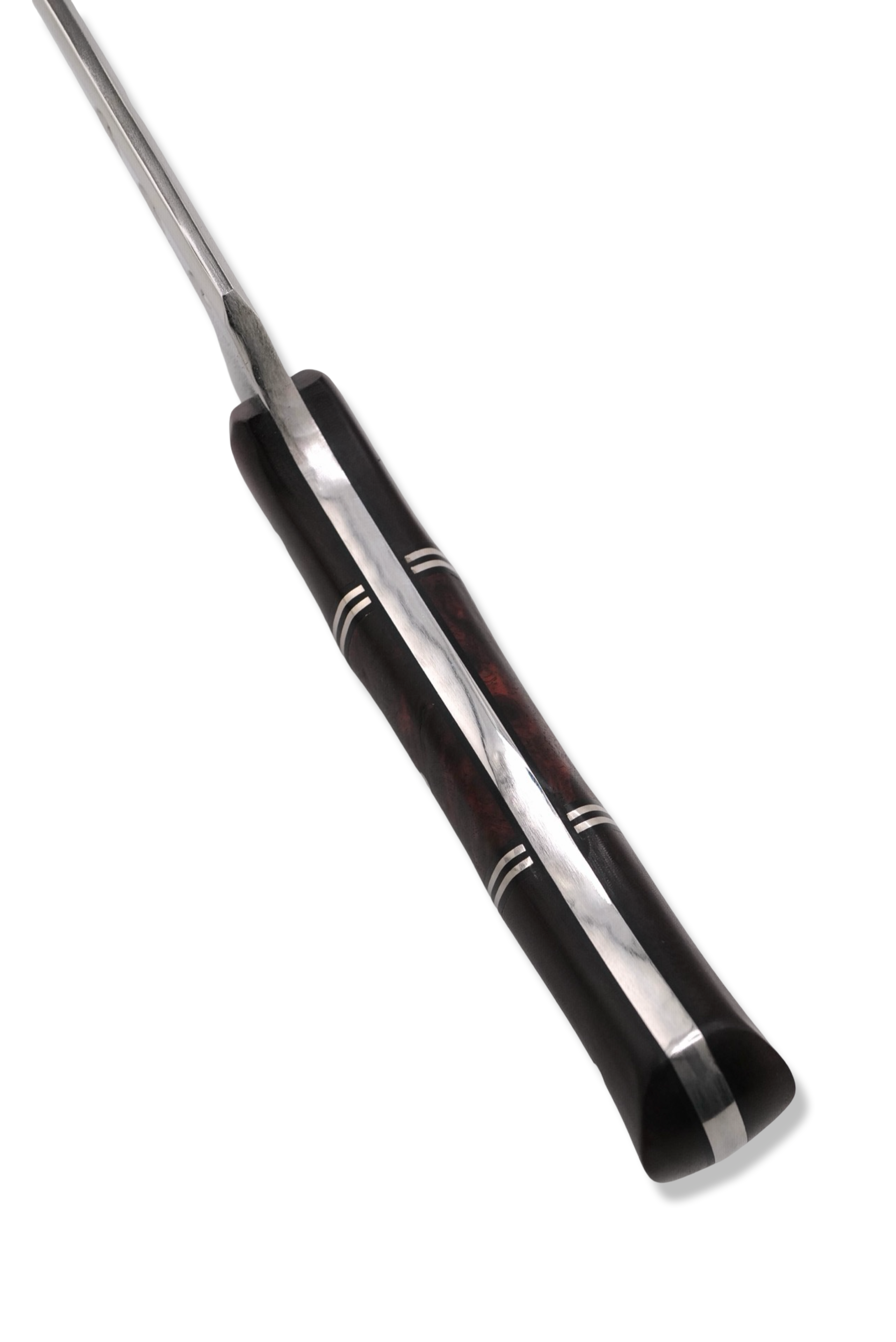 Ed Calderon Custom - Polished Damascus / Westinghouse Micarta / Nickel Splits /