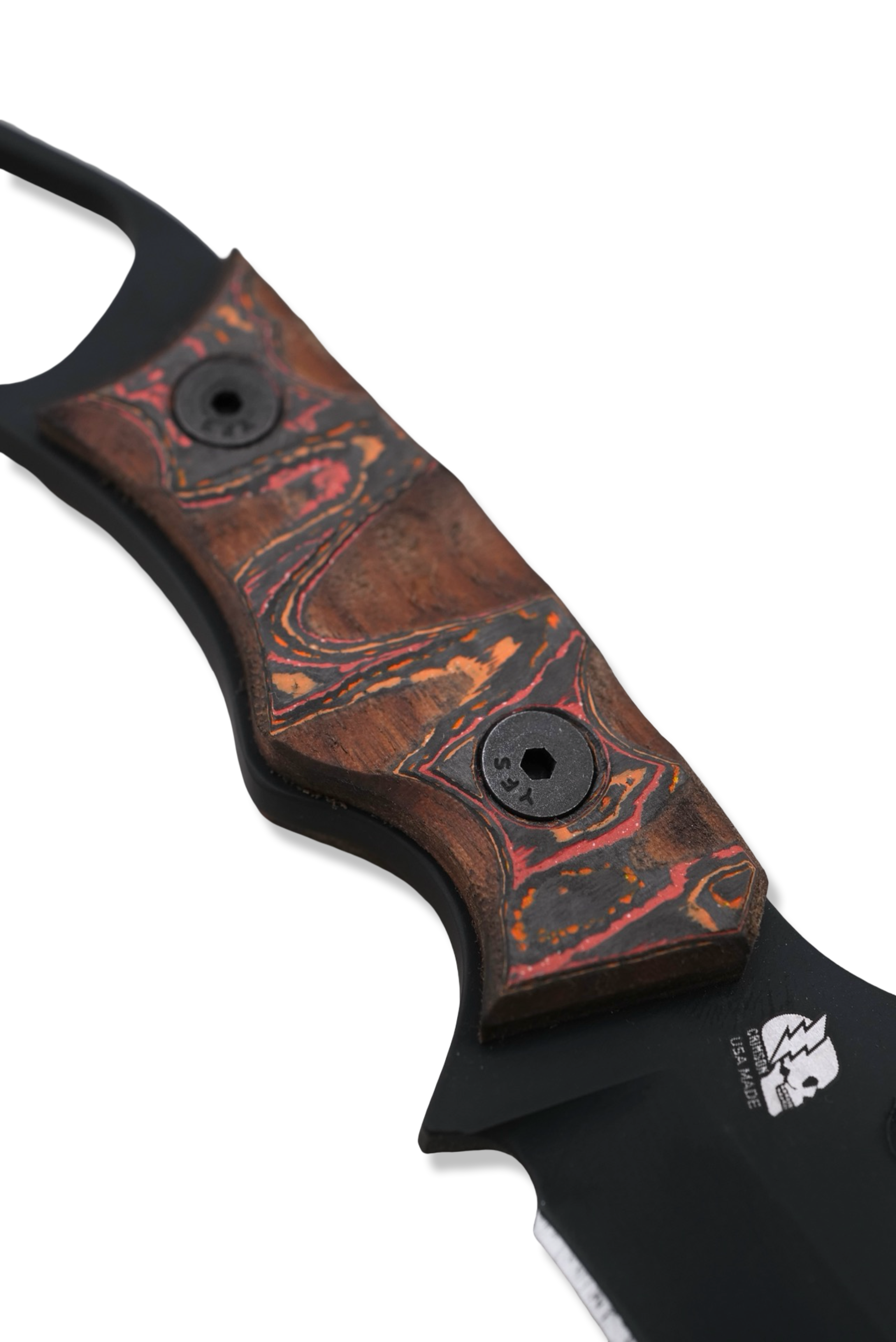 RPM Iron Wolf Custom 1/1  - Black Cerakote / Walnut + Camo Carbon Handle  /  Leather Sheath Included