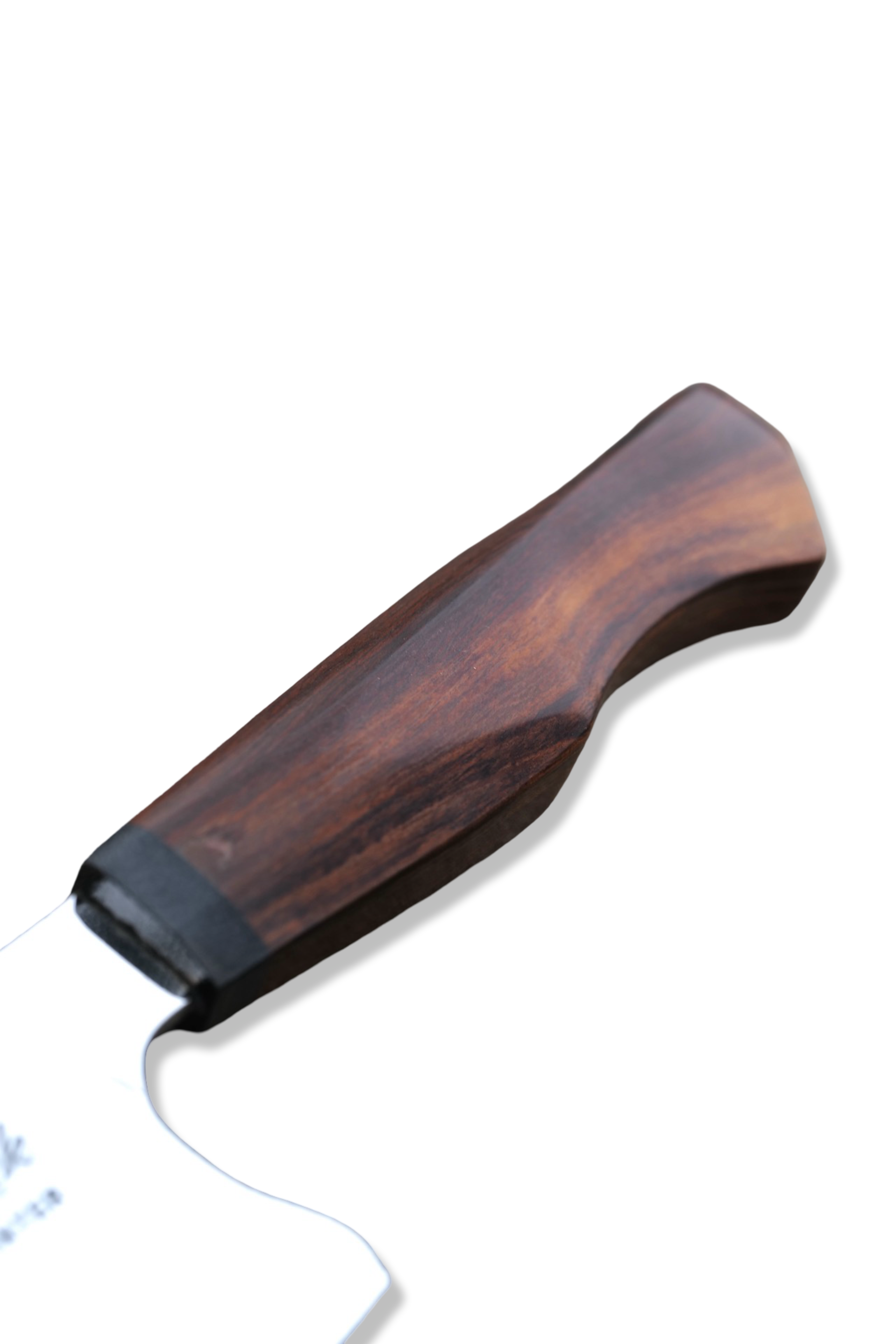 Custom Hidden Tang Chef - Mirror Polish / Iron Wood + Micarta Handle