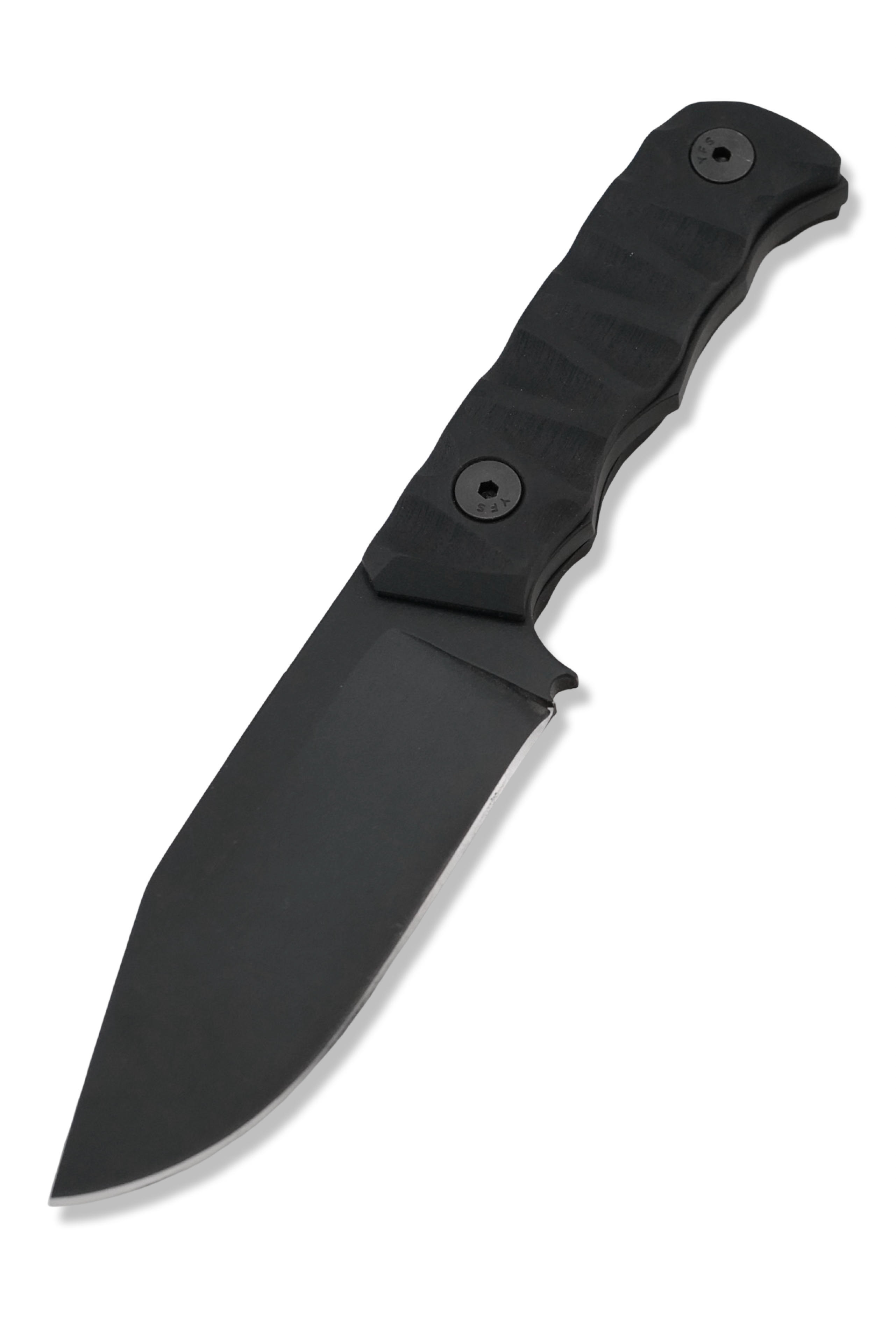 Slayer Mini - Black Cerakote / Black G-10 Handle / USA Made leather sheath included