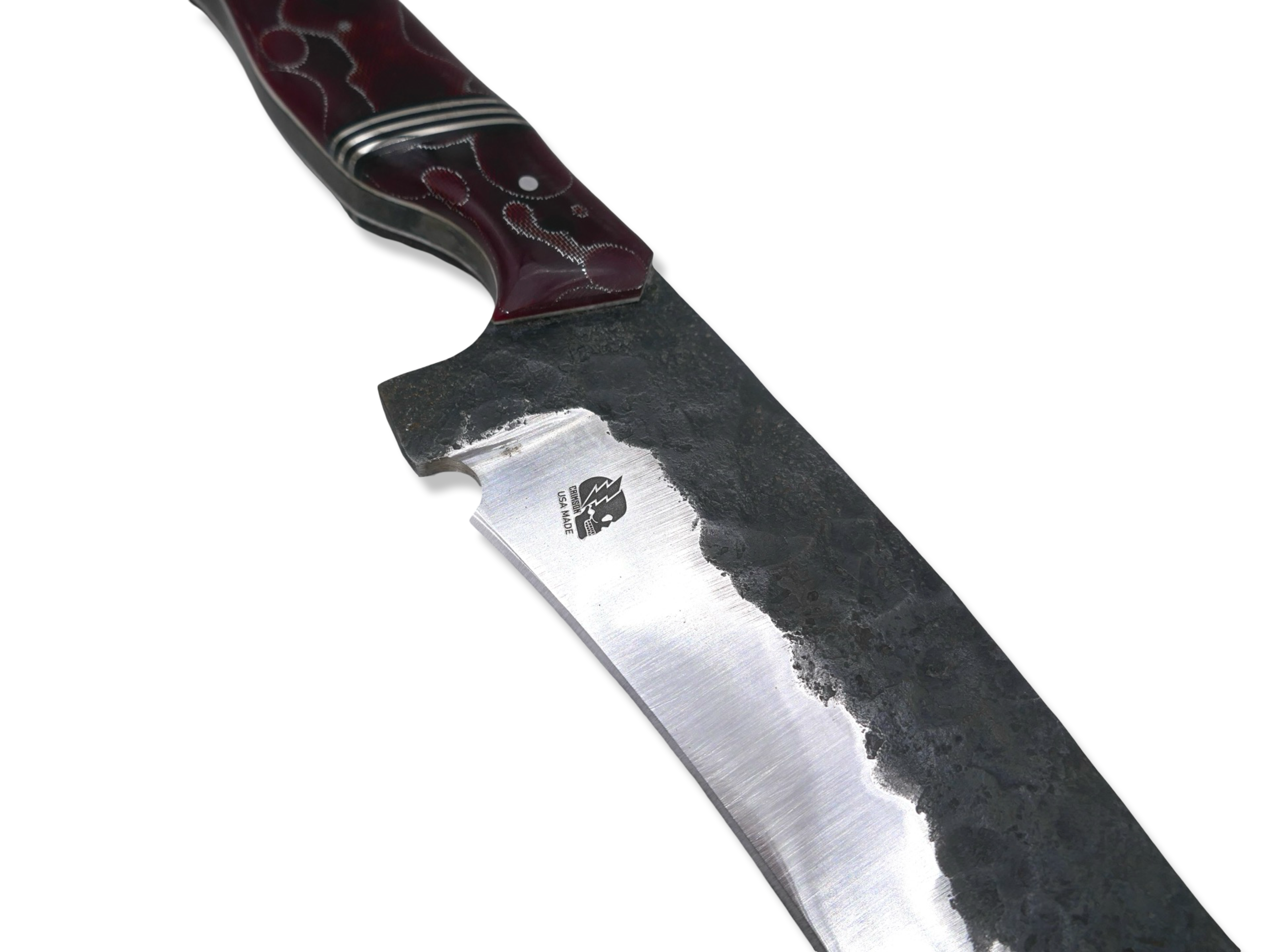 XL Forged Custom - Red Raffir Nickel Splits / Custom Engraving