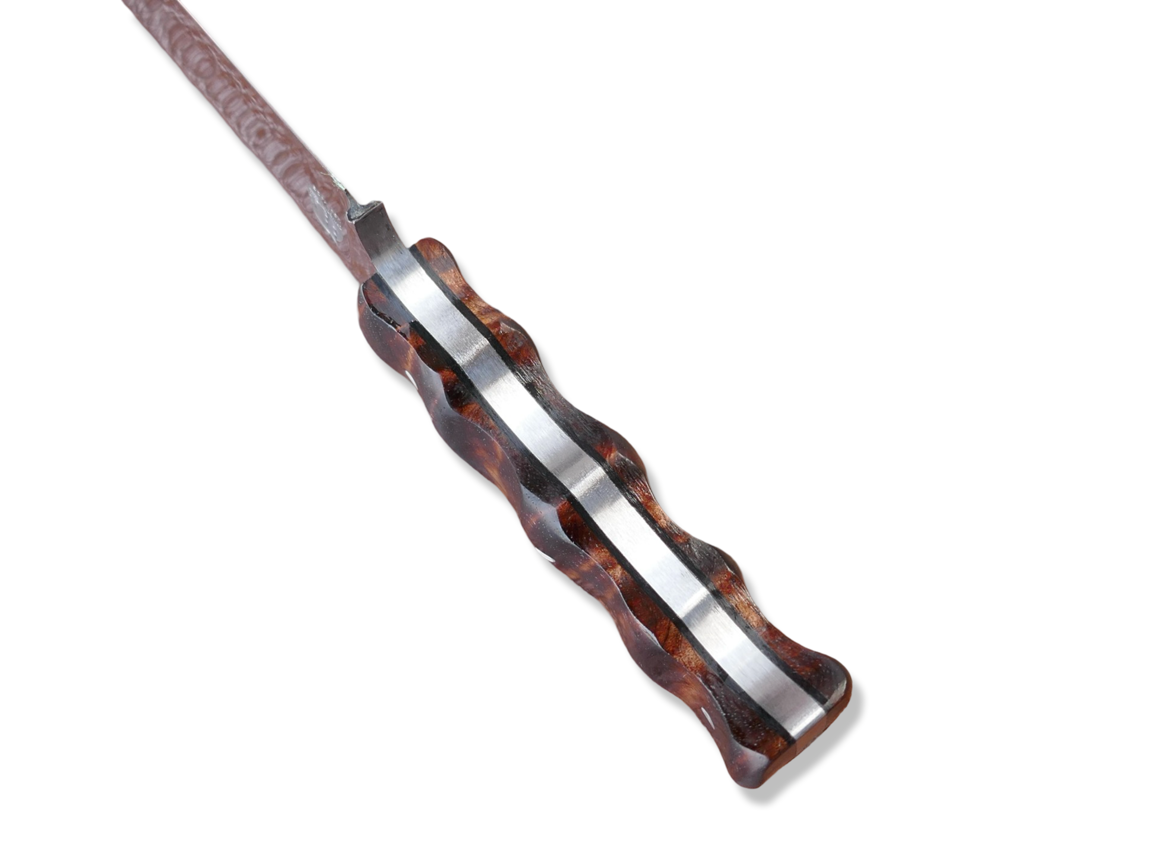 Slayer Mini Hollow Grind Custom - Mirror Polished / Hawaiian Koa Handle / Sheath Included
