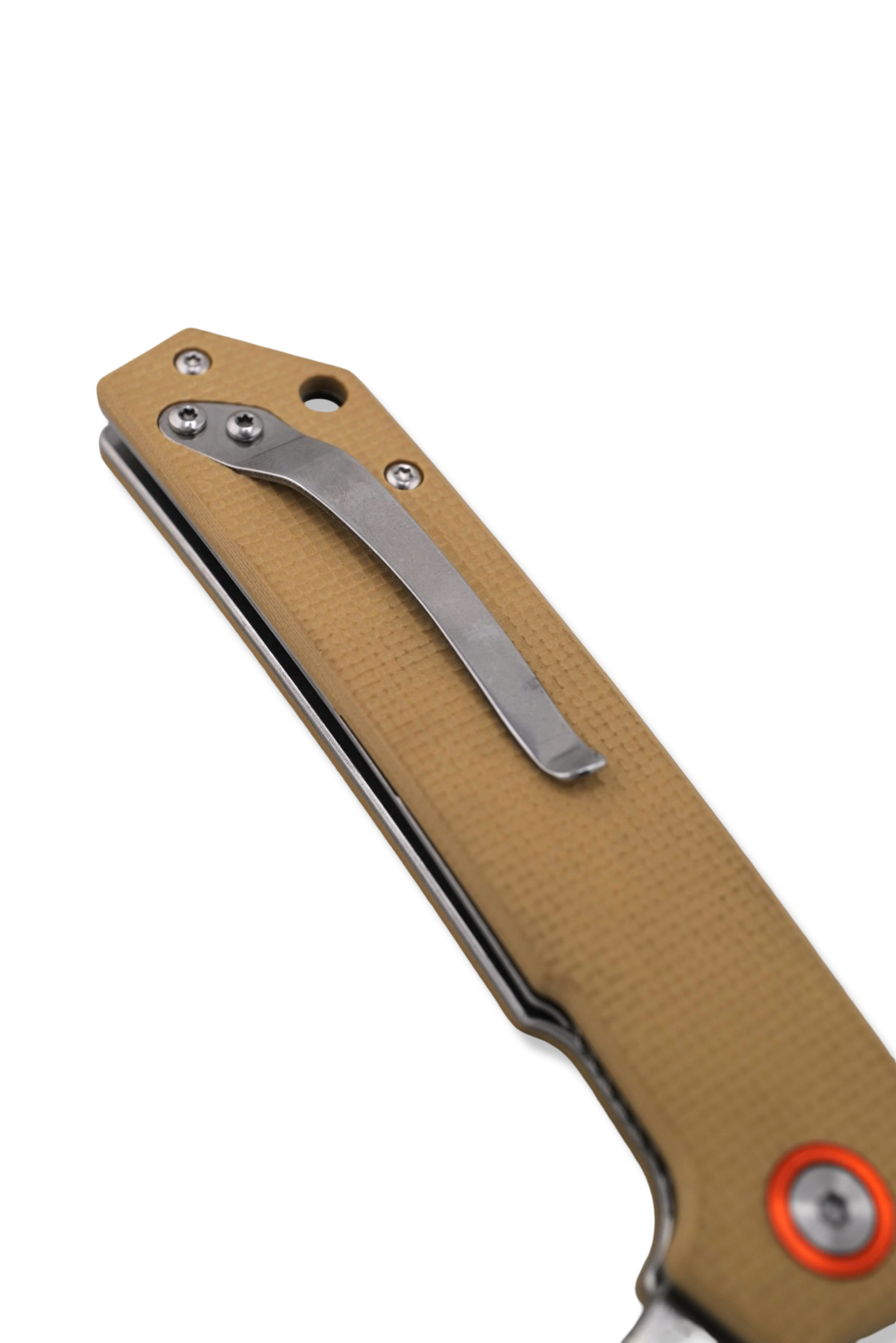 P1 Flipper Tanto - Tan Micarta Handle / Stonewash Blade