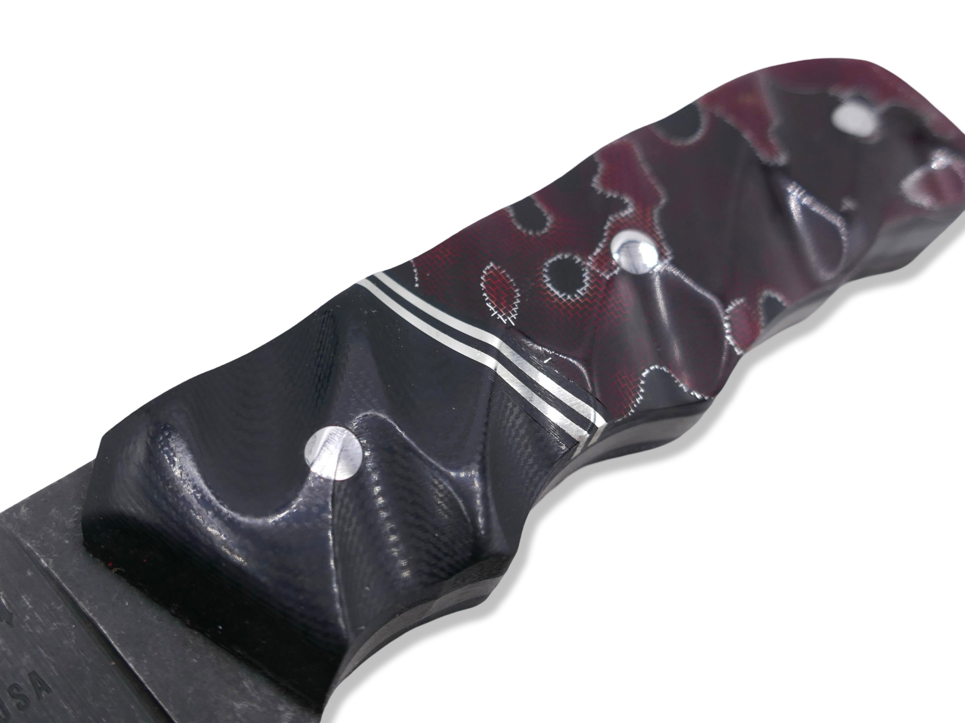 Slayer - Dark Stonewash / Black G-10 / Double Nickel Split / Red Raffir