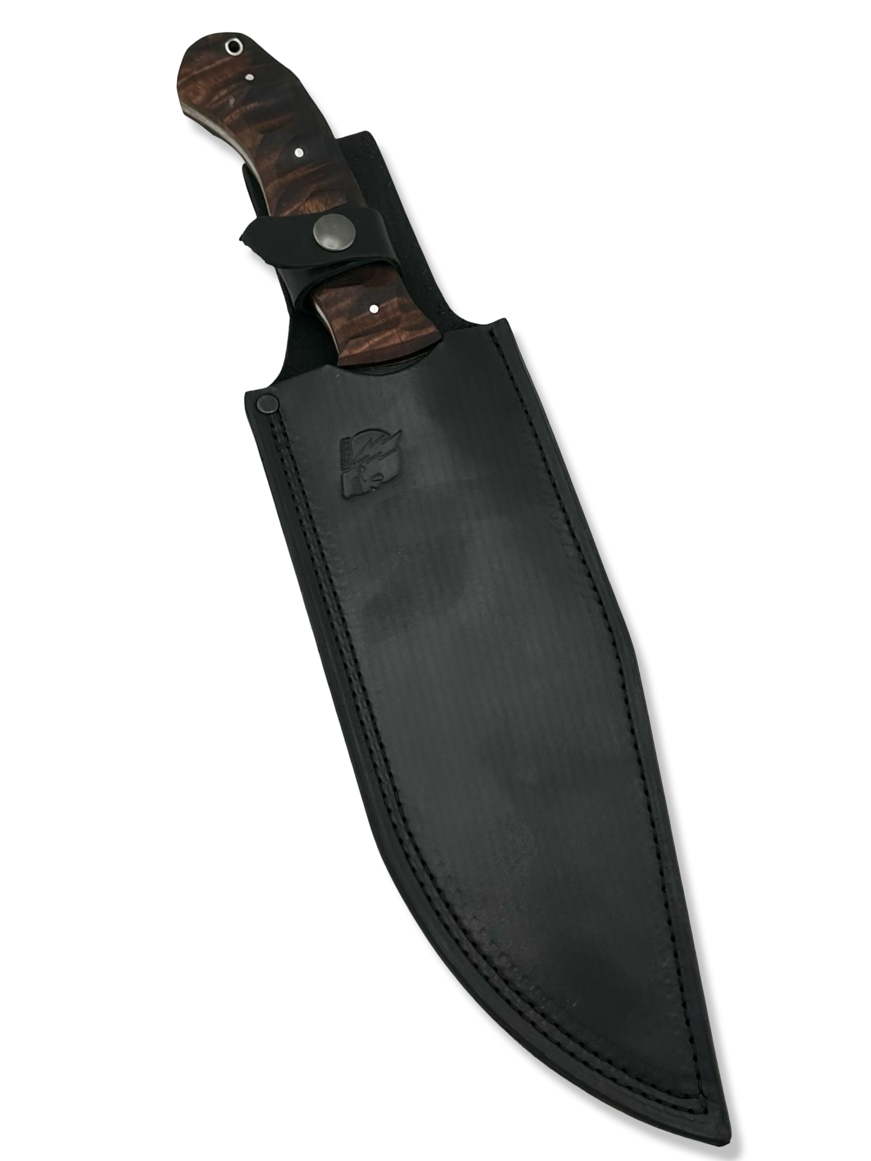 Forged Bowie Custom - Hollow Grind / Hawaiian Koa Handle / Yellow G-10 Liner