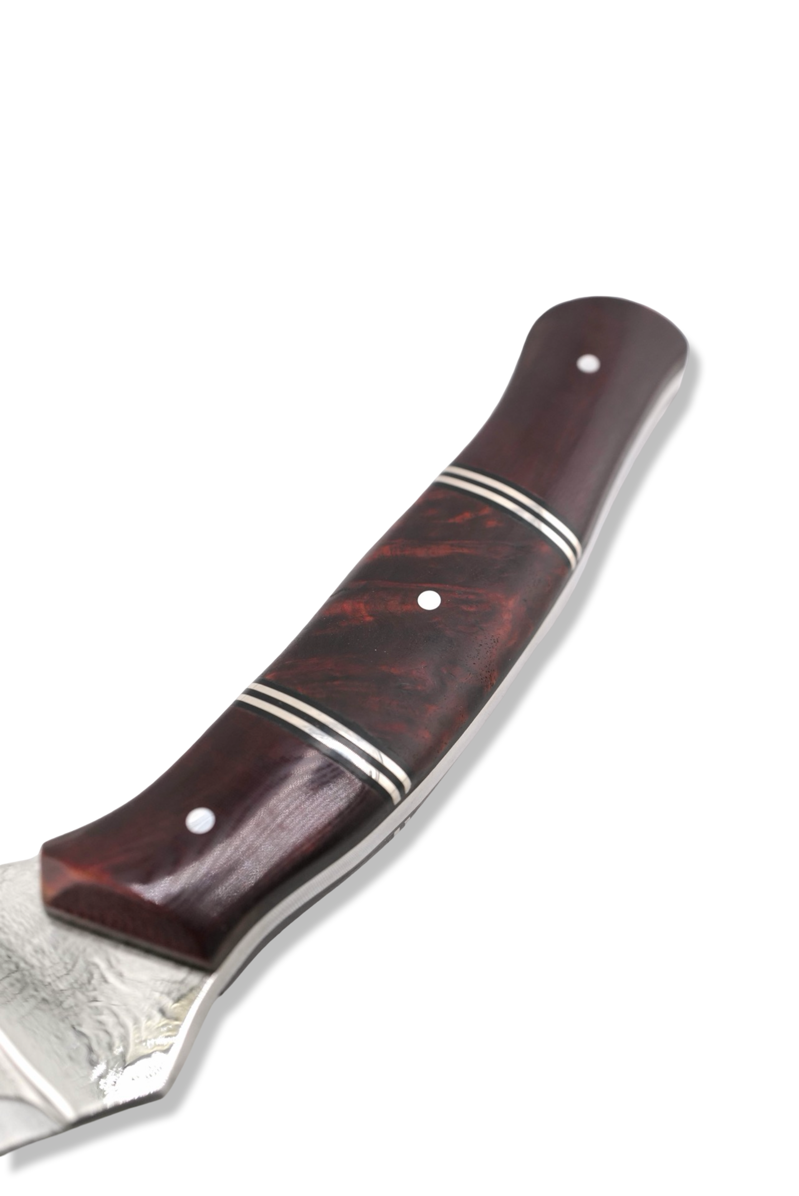 Ed Calderon Custom - Polished Damascus / Westinghouse Micarta / Nickel Splits /