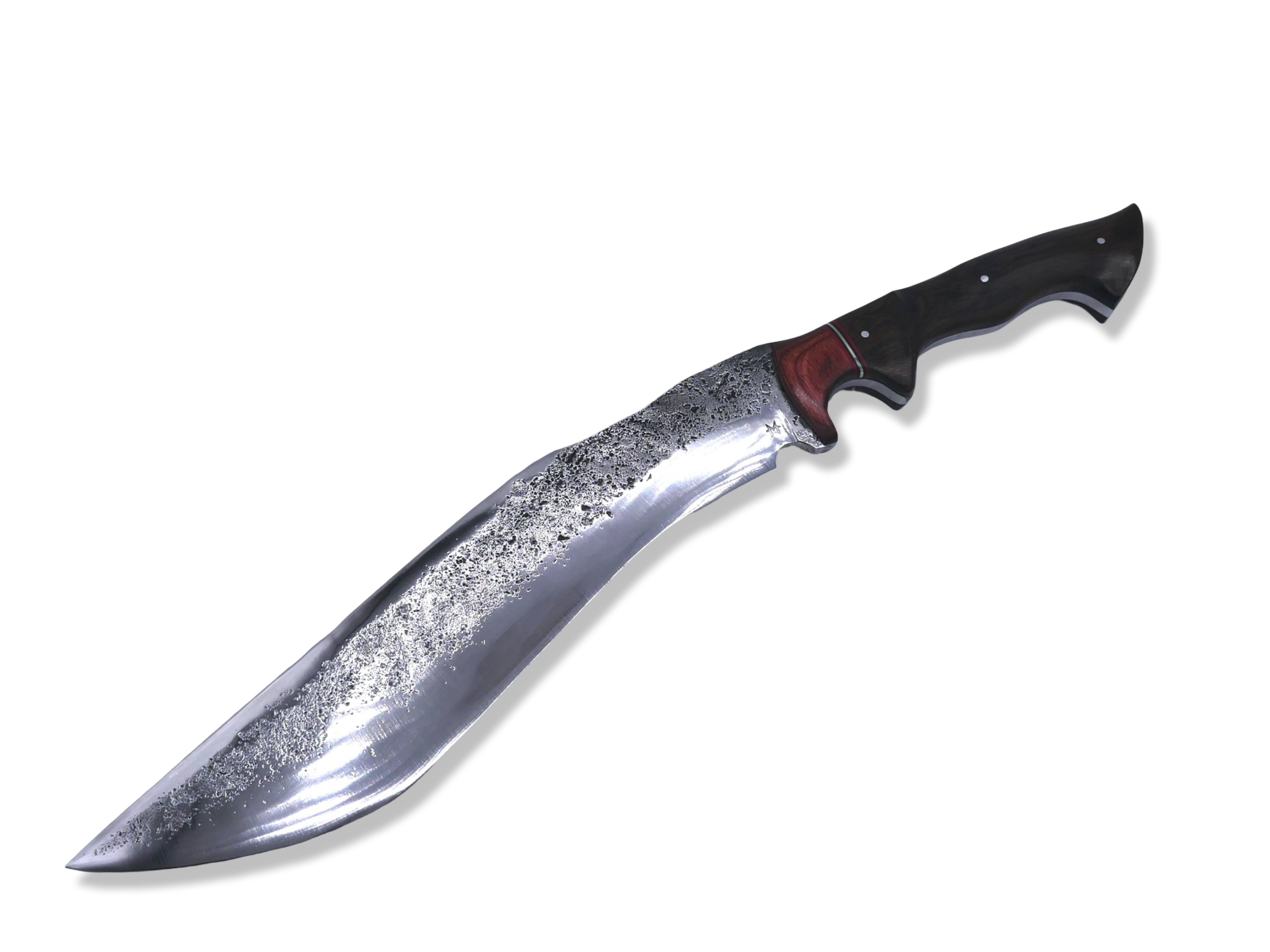 Forged Kukri Custom - 80CRV Blade / Rose wood / Nickel Split / Iron Wood Handle