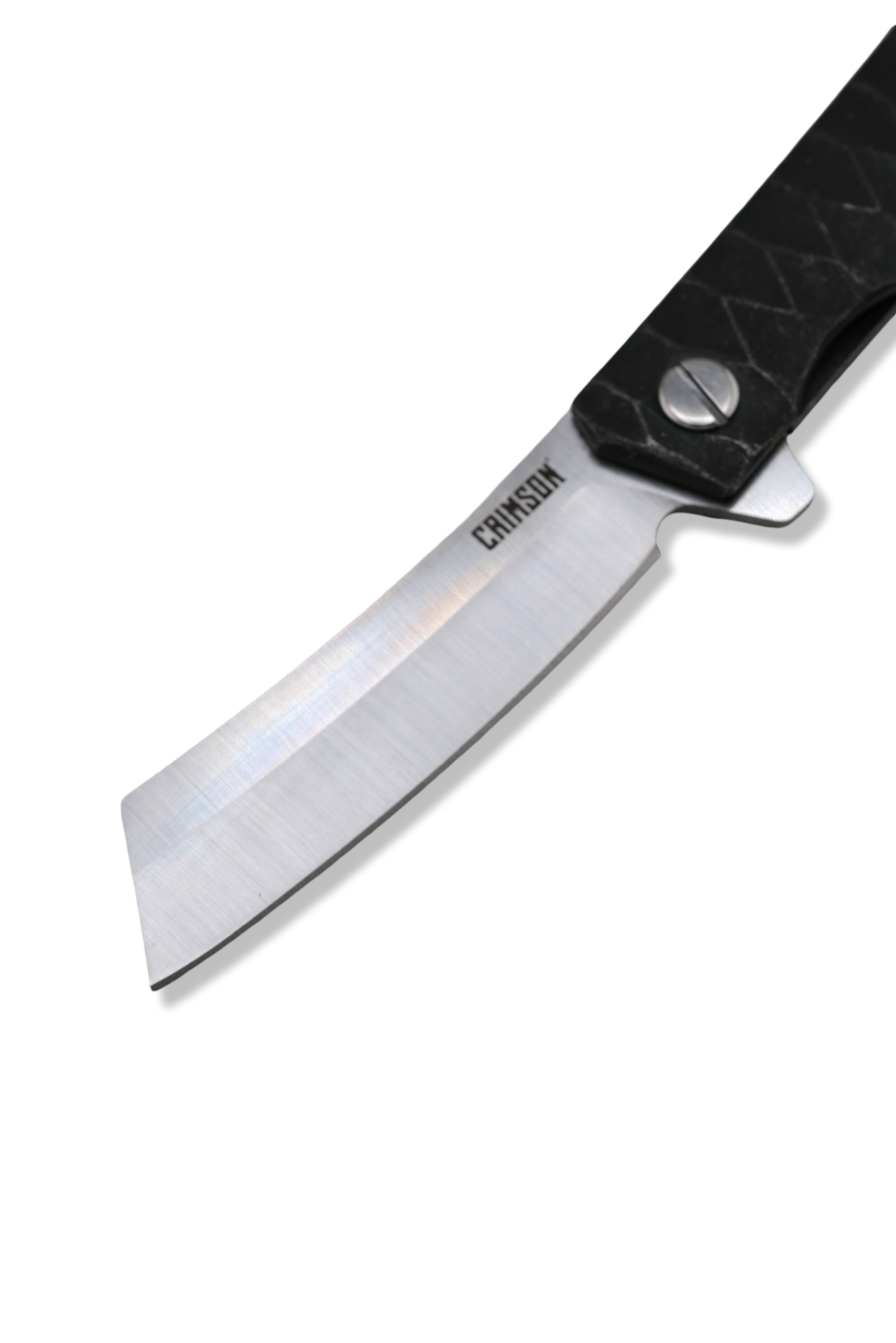 The Wayne Flipper Folder - Straight razor Rock Textured Handle / Satin Finish