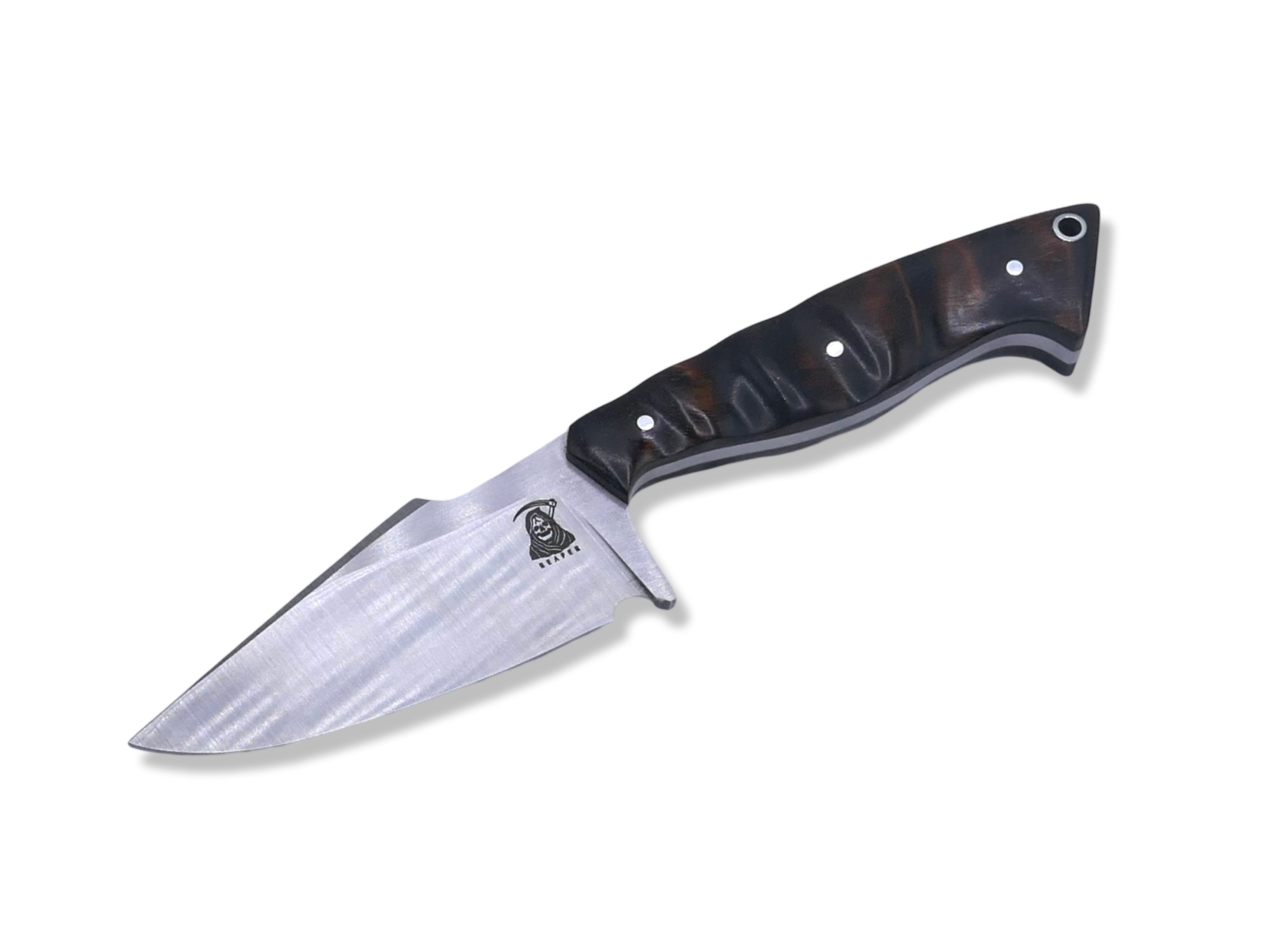 Reaper Custom 1 of 1  - Satin Finish / Hawaiian koa Handle / Black G-10 Liner