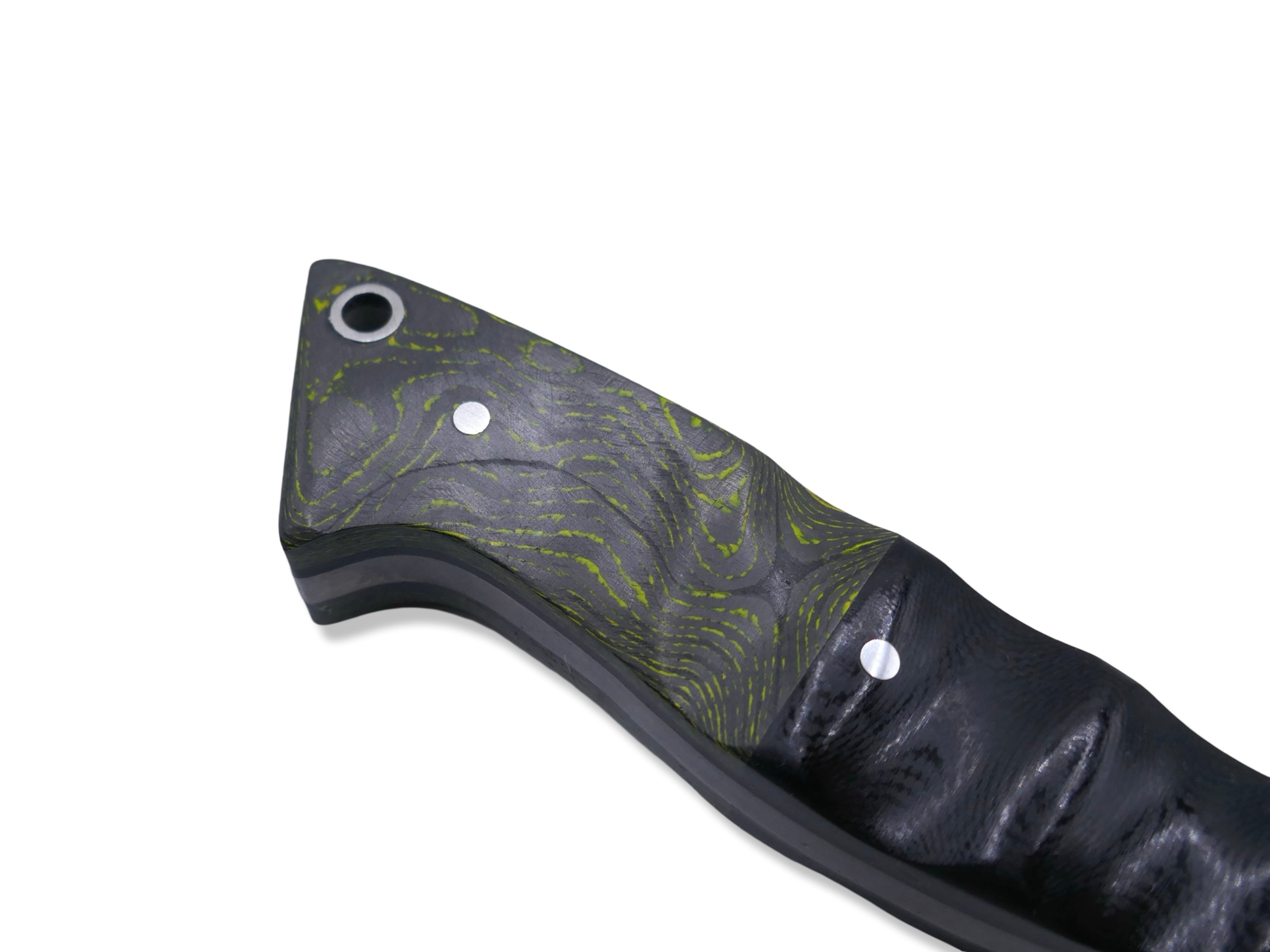 Reaper Custom 1 of 1  - Black Ops / Black G-10 / Camo Carbon Toxic Moss Handle