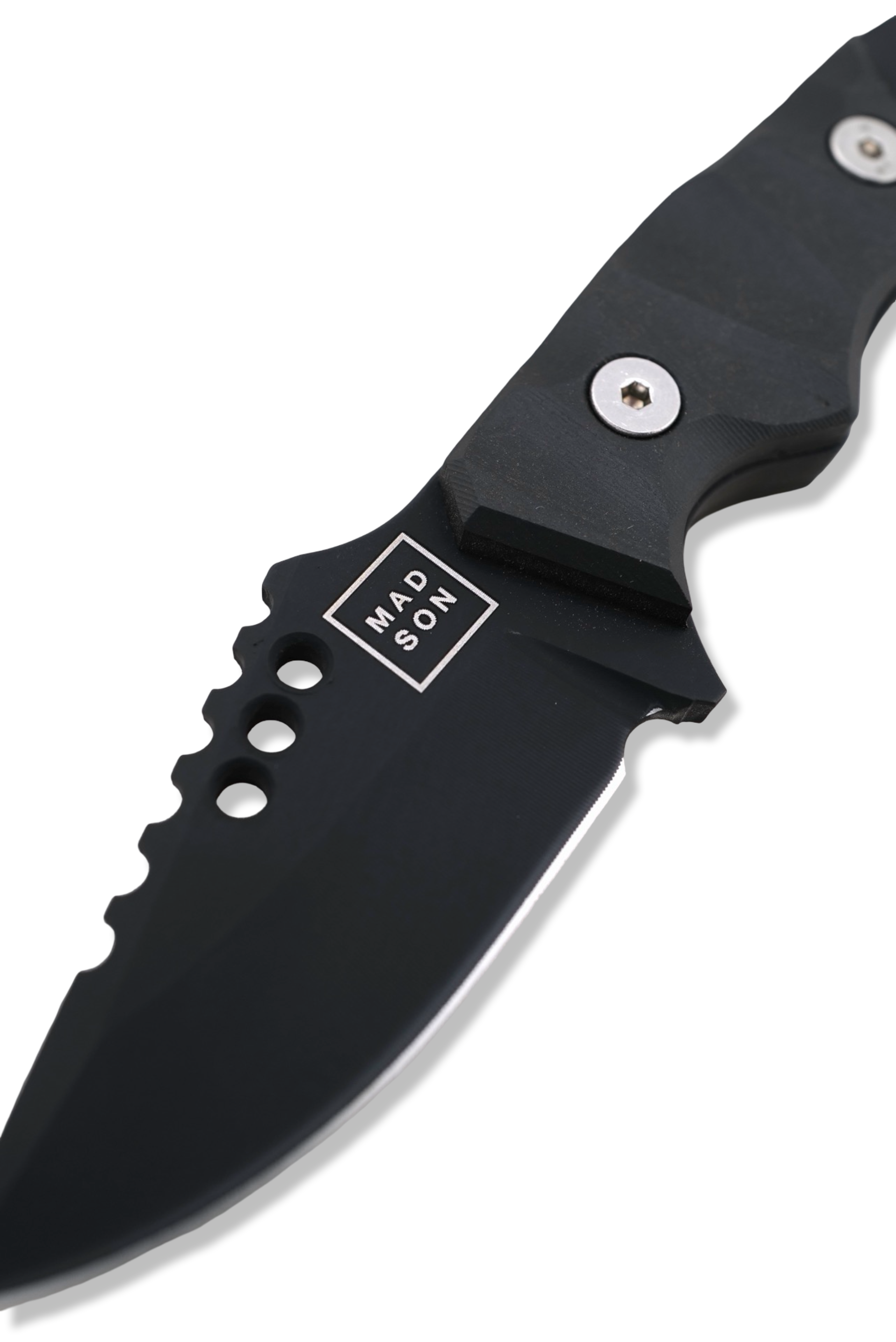 Crimson X MADSON RPM Iron Wolf  - Black Cerakote / Black Richlite Handle / Kamimura MADSON Sunglasses Included / Leather Sheath Included / LIMITED TO 5 PIECES