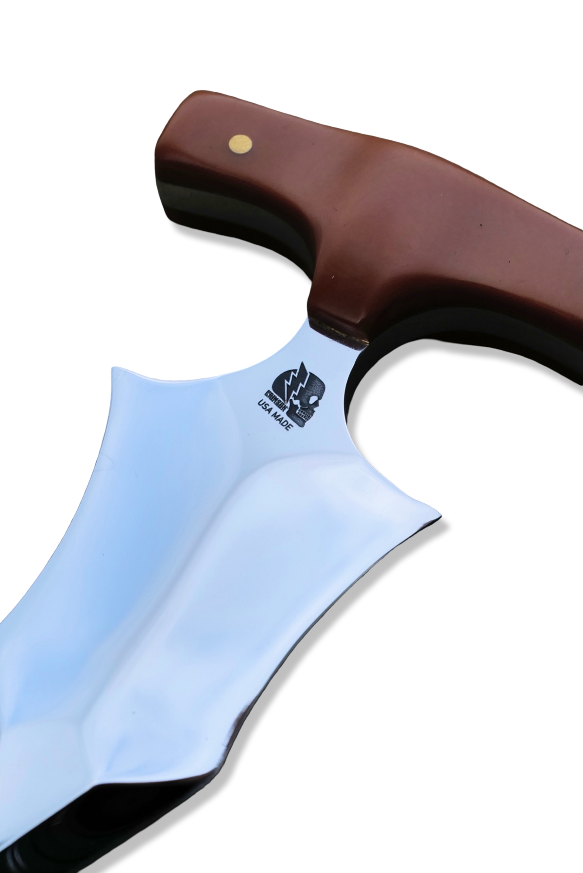 Counter Strike - Mirror Polish / Vintage Westinghouse Caramel Paper / Brass Pins + Liner / Sunburst Sheath