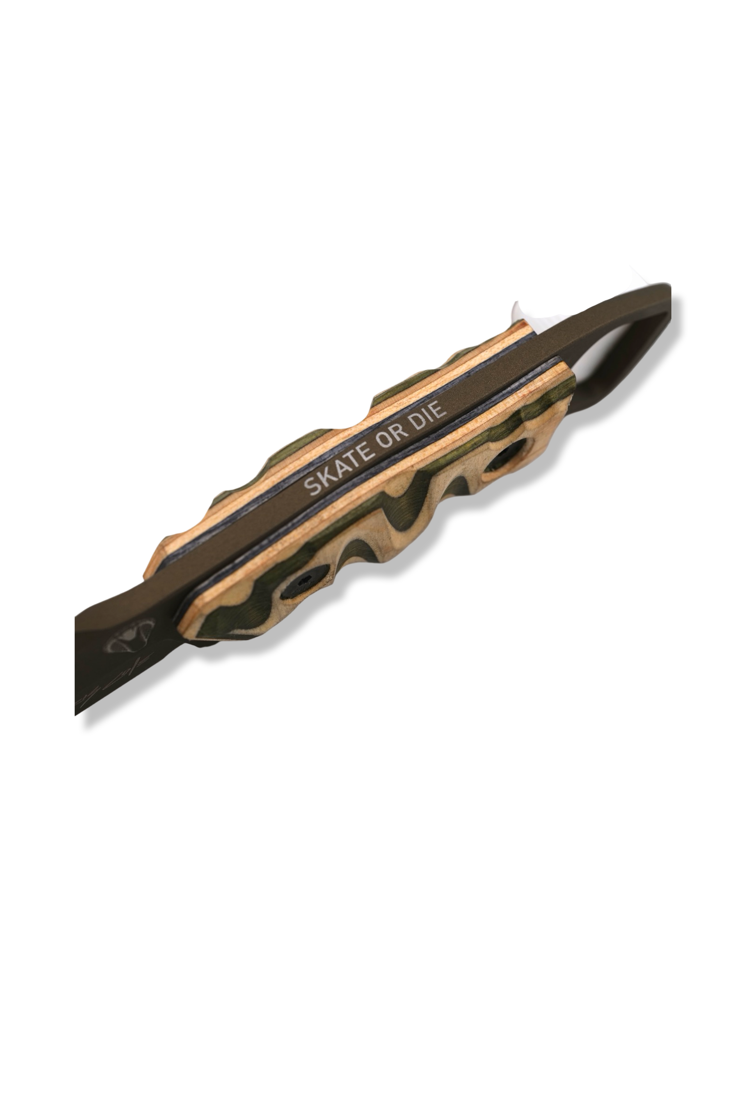 RPM Iron Wolf  “ CHRIS COLE EDITION “ ROSE LOGO 1 OF 1 - Burnt Bronze Cerakote / Chris Cole Skateboard Handle / Leather Sheath Included