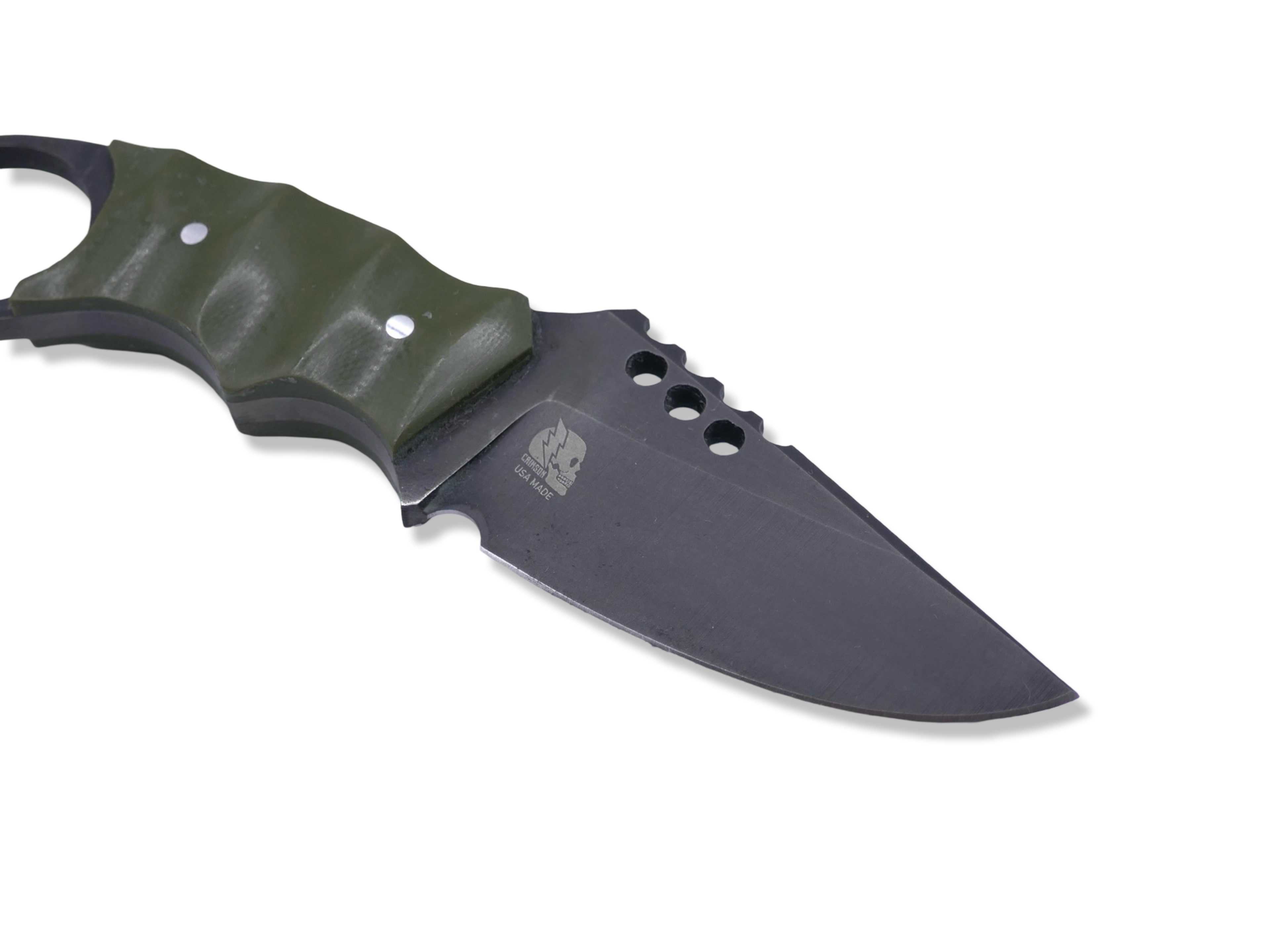 IRON WOLF - Black Ops / OD Green G-10 Handle / Sheath Included
