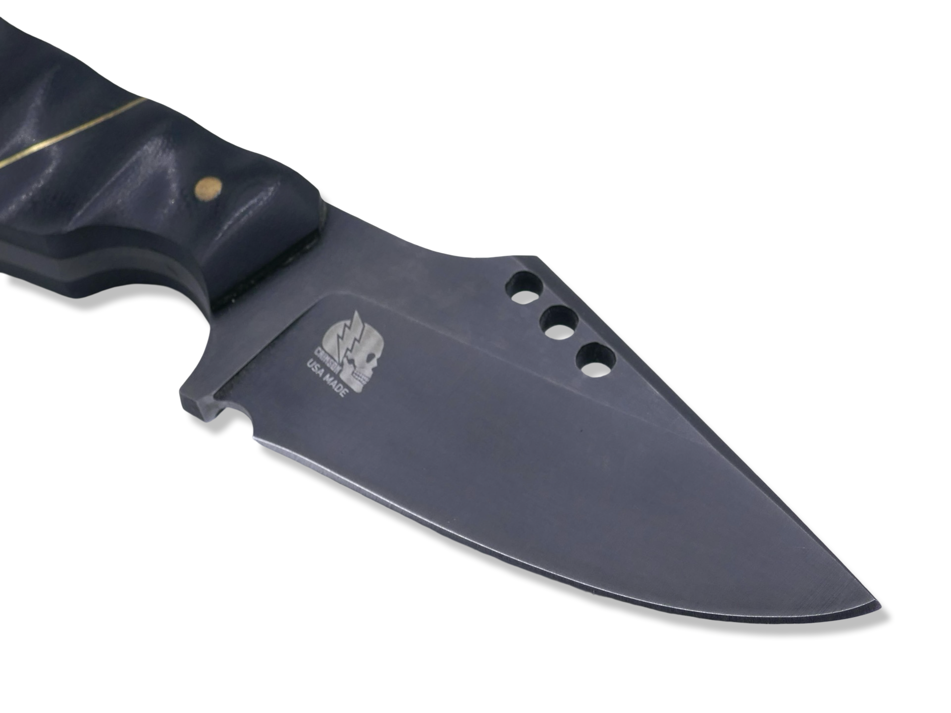 The Duke Custom 1 of 1 - Tungsten Finish / Black G-10 / Brass Splits / Black G-10 Liner - SHEATH INCLUDED