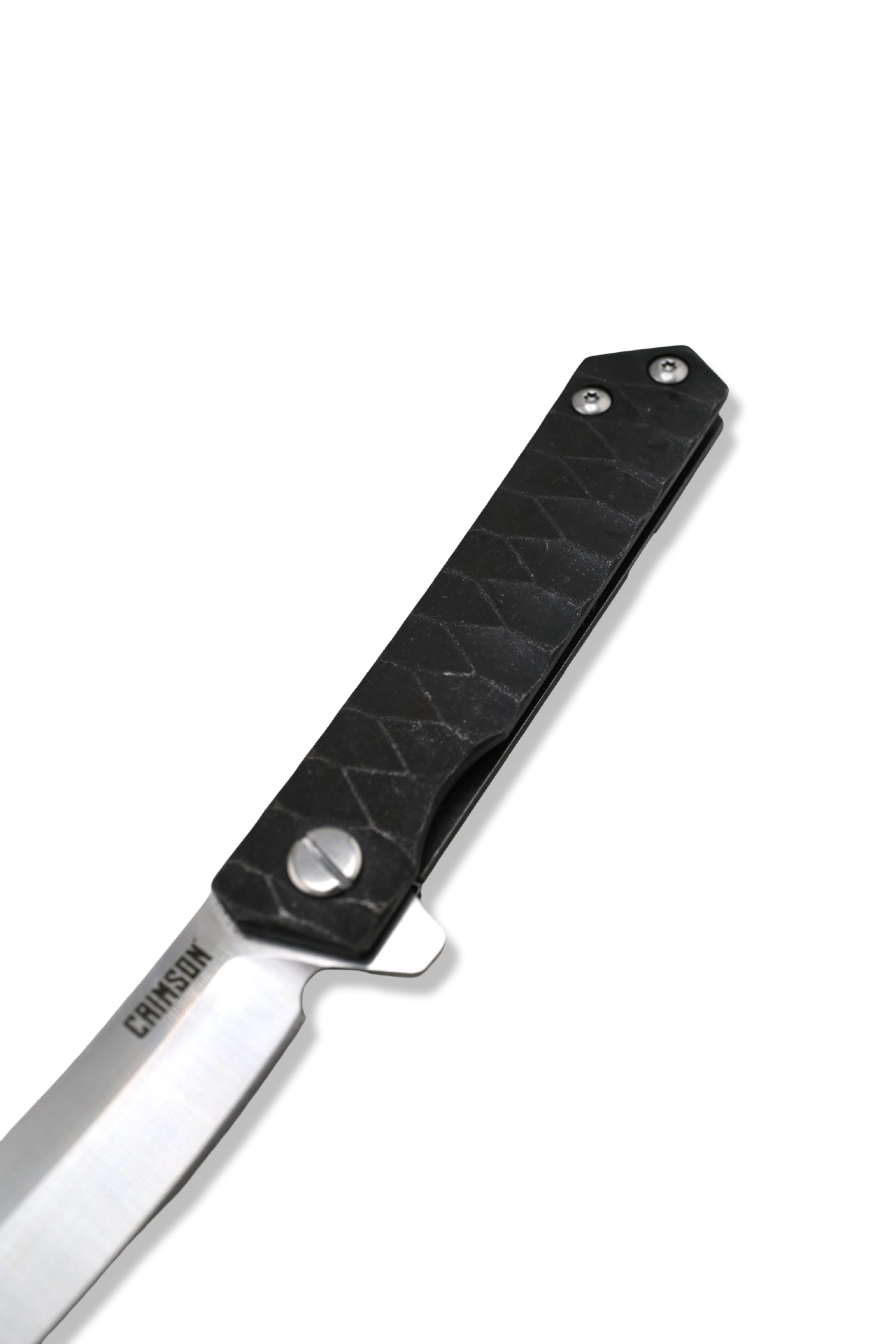The Wayne Flipper Folder - Straight razor Rock Textured Handle / Satin Finish