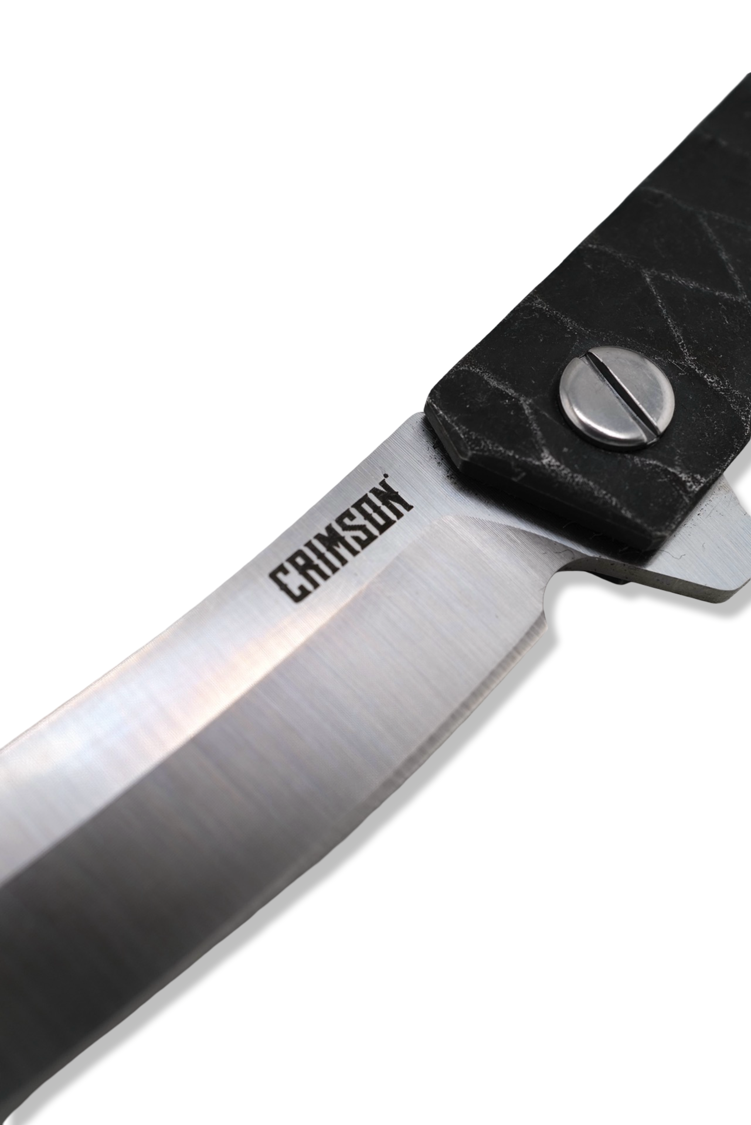 The Wayne Flipper Folder - Straight razor Rock Textured Handle / Satin Finish