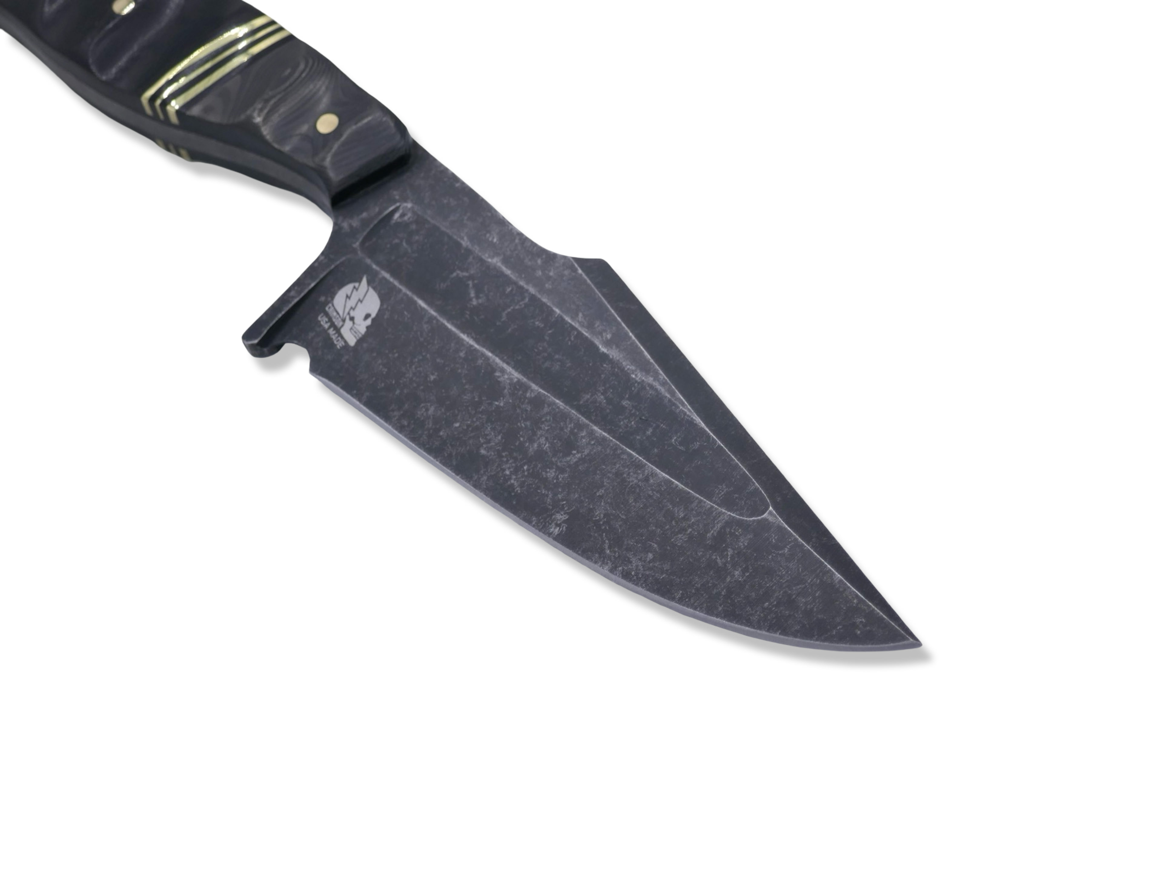 Combat Reaper Custom 1 of 1 - Camo Carbon / Triple Brass Split / Black G-10