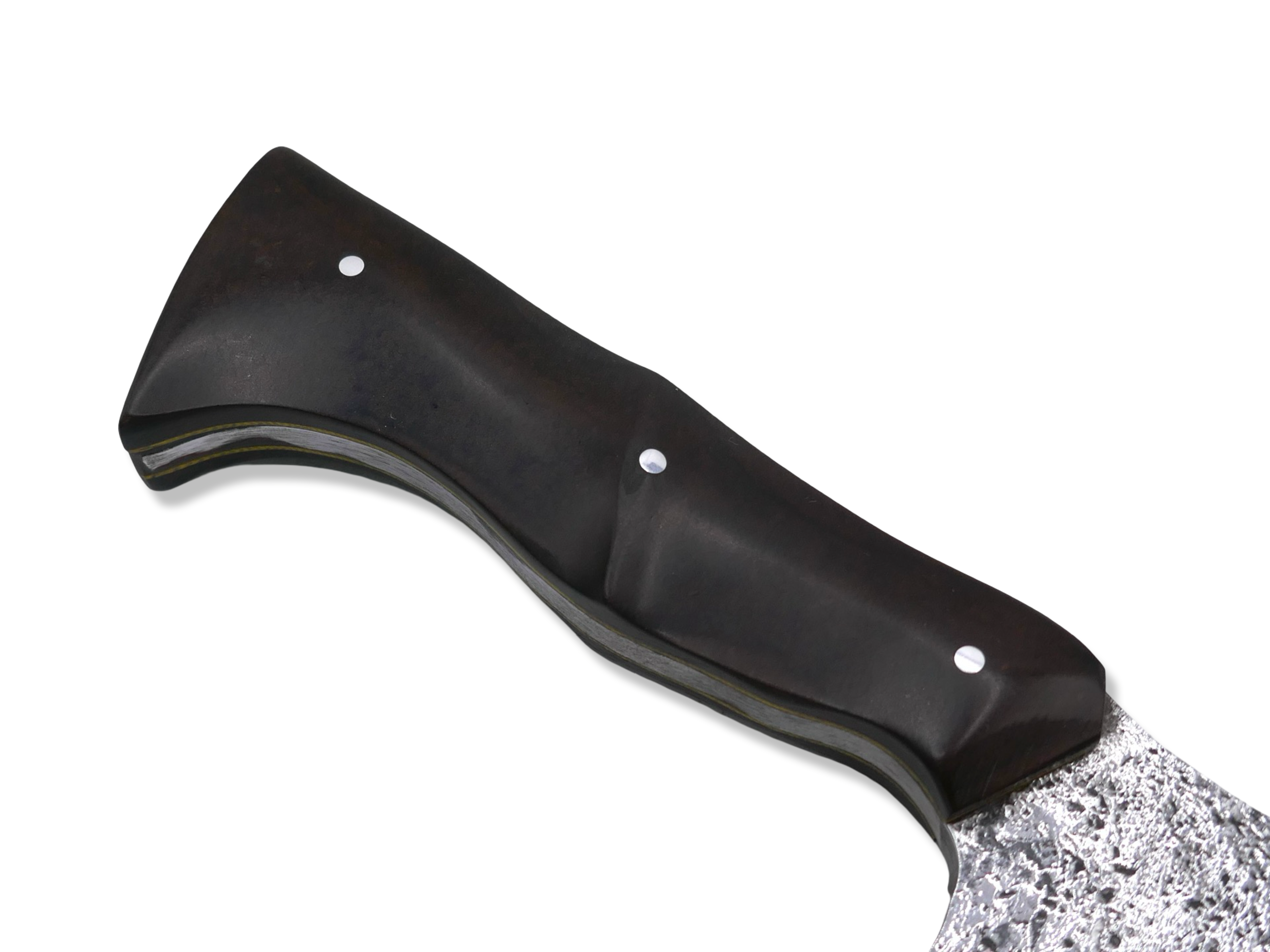 Forged Damascus Custom - Polished W/ Vintage Material Handle