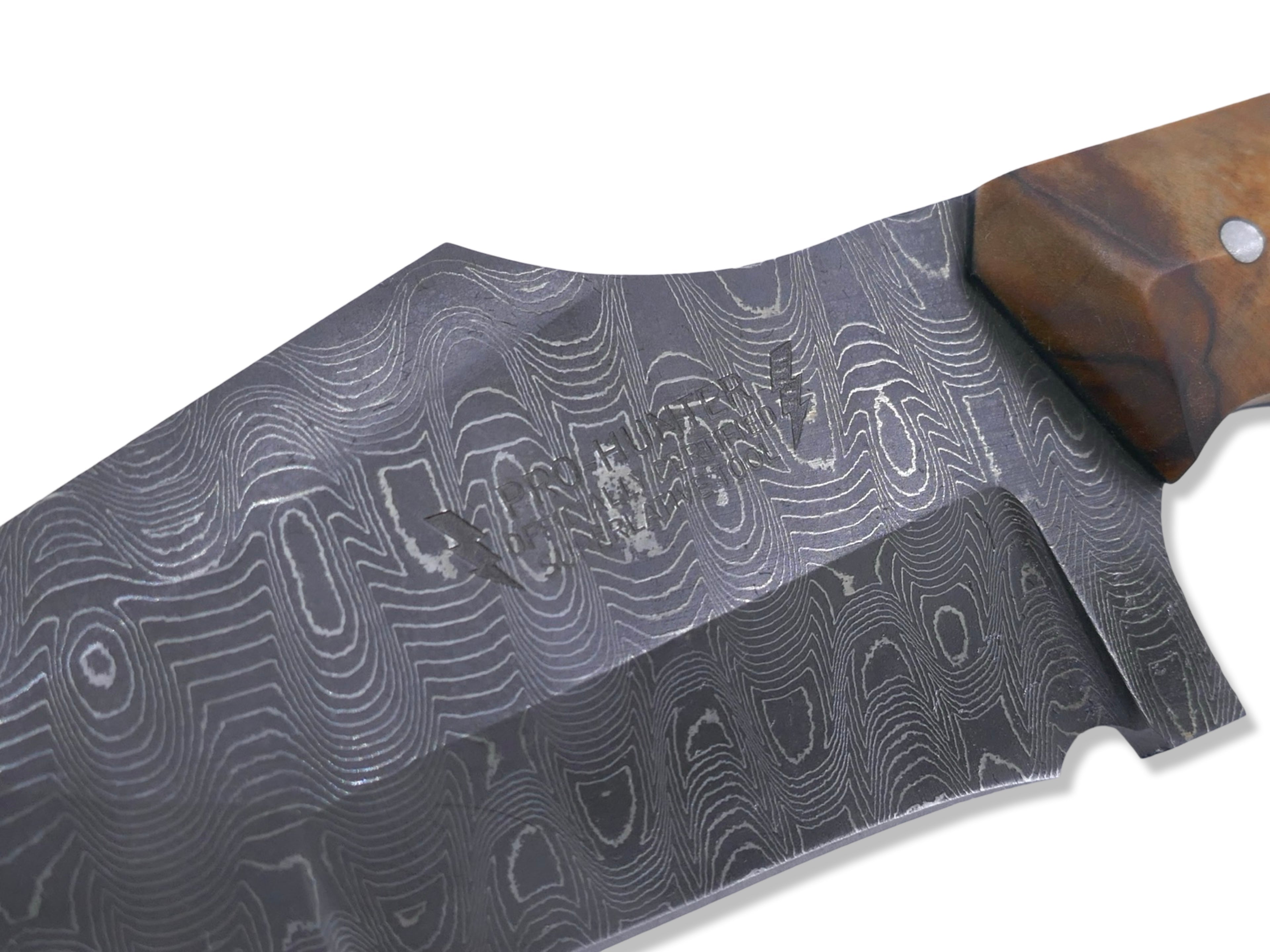 Pro Hunter for “Islam Makhachev “ Custom 1 of 1  - Vegas Forge Stainless Damascus / Spalted Ambrosia Handle / Black G-10 Liner / USA MADE