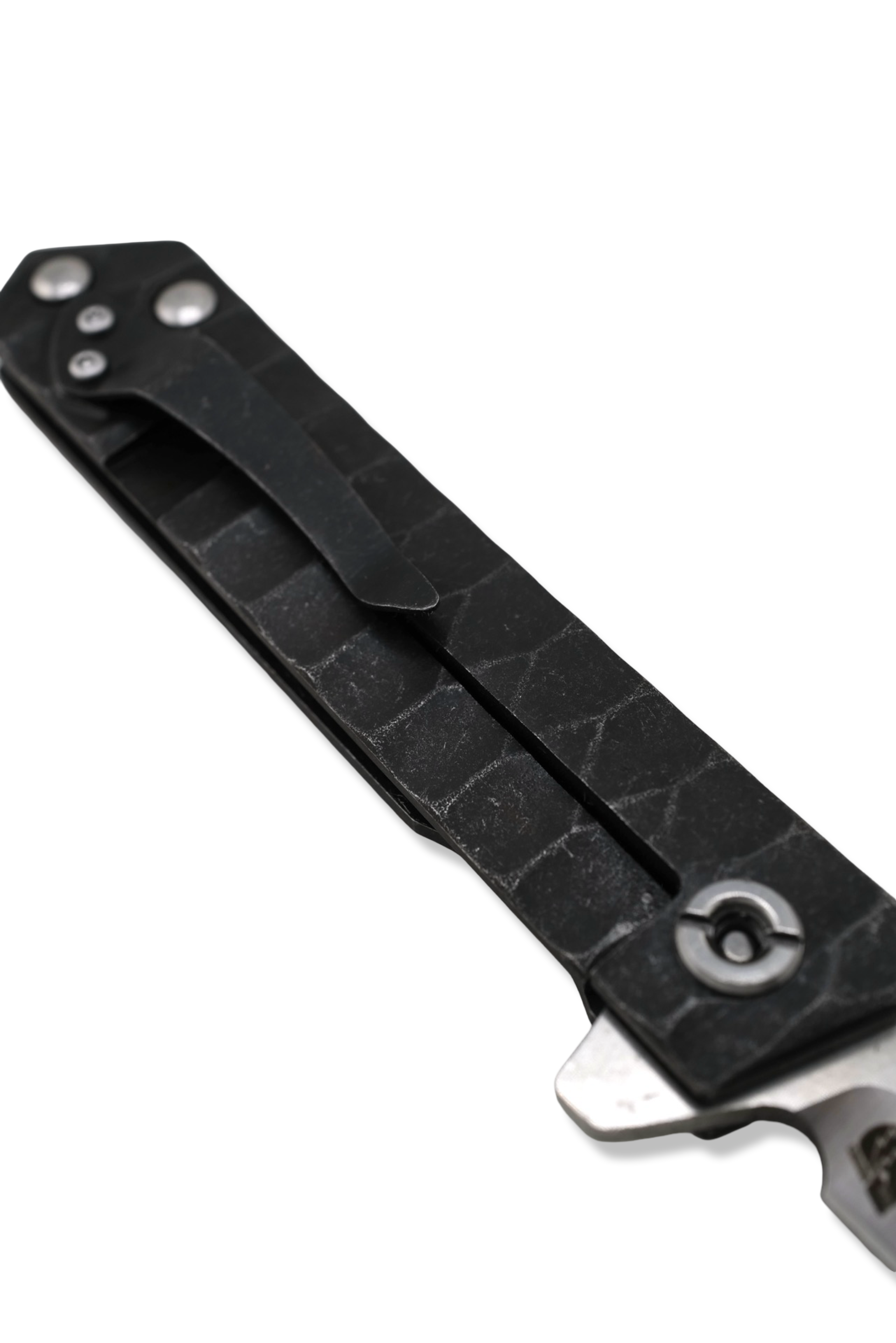 The Wayne Flipper Folder - Rock Textured Handle / Satin Finish