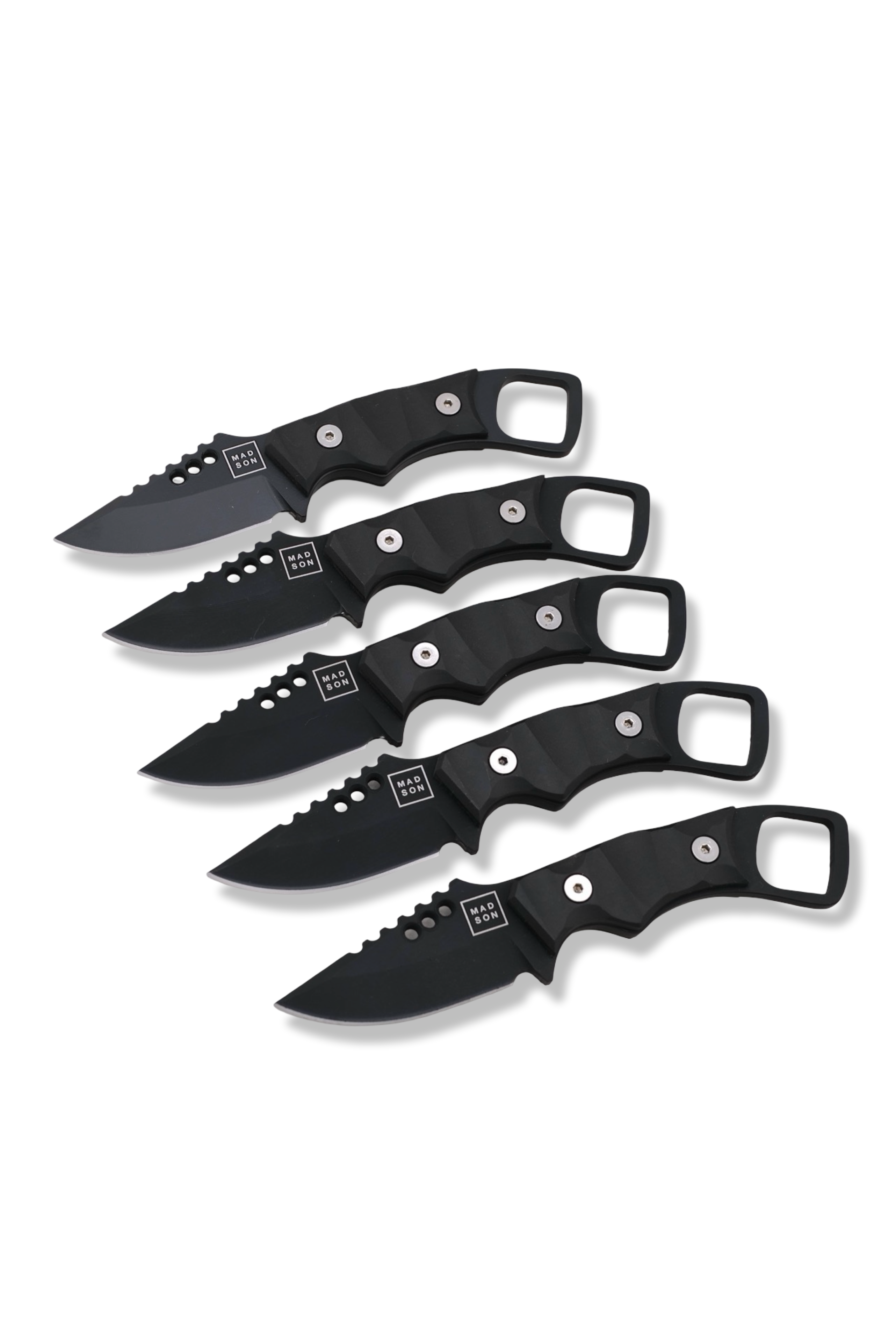 Crimson X MADSON RPM Iron Wolf  - Black Cerakote / Black Richlite Handle / Kamimura MADSON Sunglasses Included / Leather Sheath Included / LIMITED TO 5 PIECES