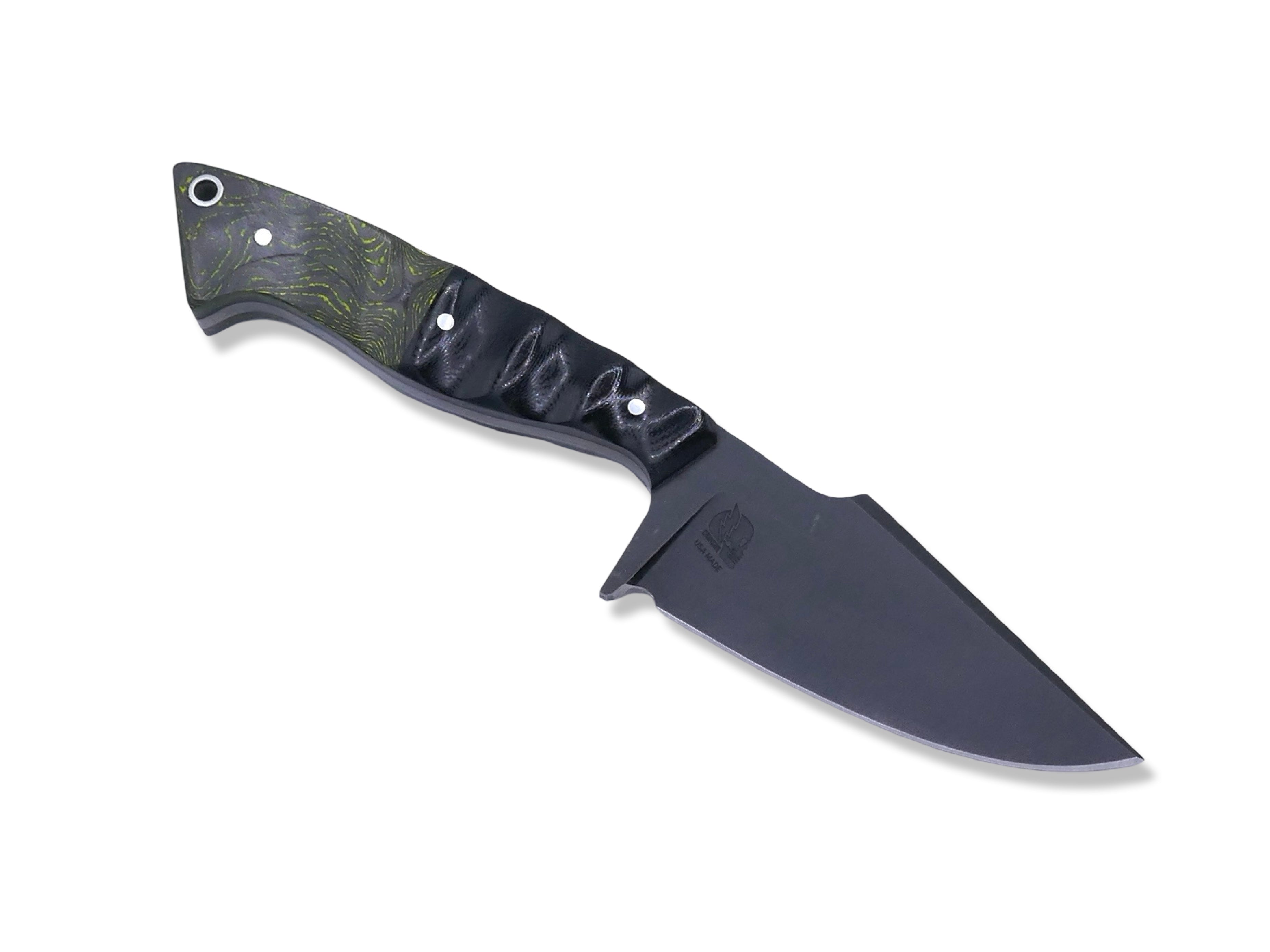 Reaper Custom 1 of 1  - Black Ops / Black G-10 / Camo Carbon Toxic Moss Handle