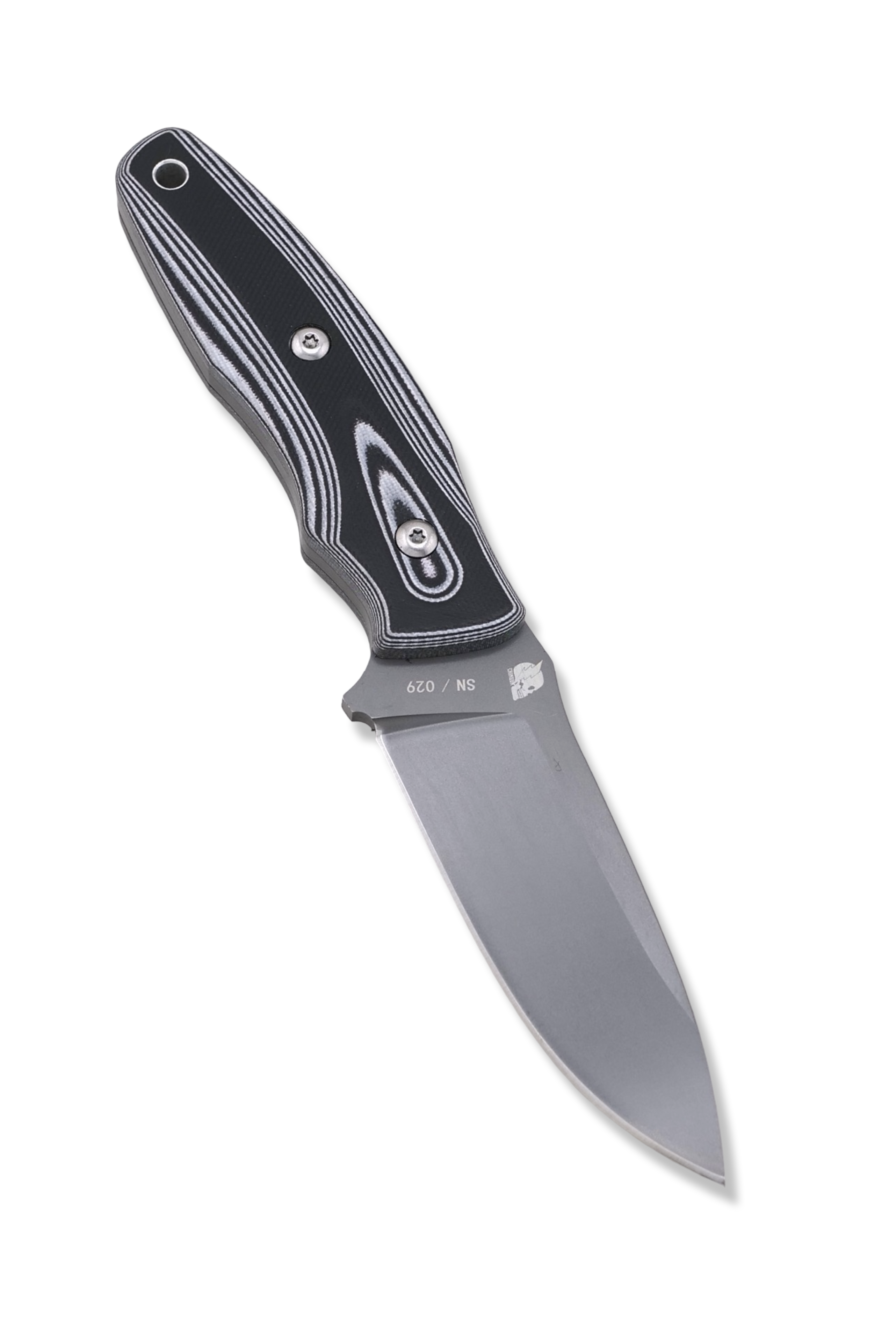 The Homelander - Black / White G-10 Handle / PVD Coated Blade / Kydex Sheath Included