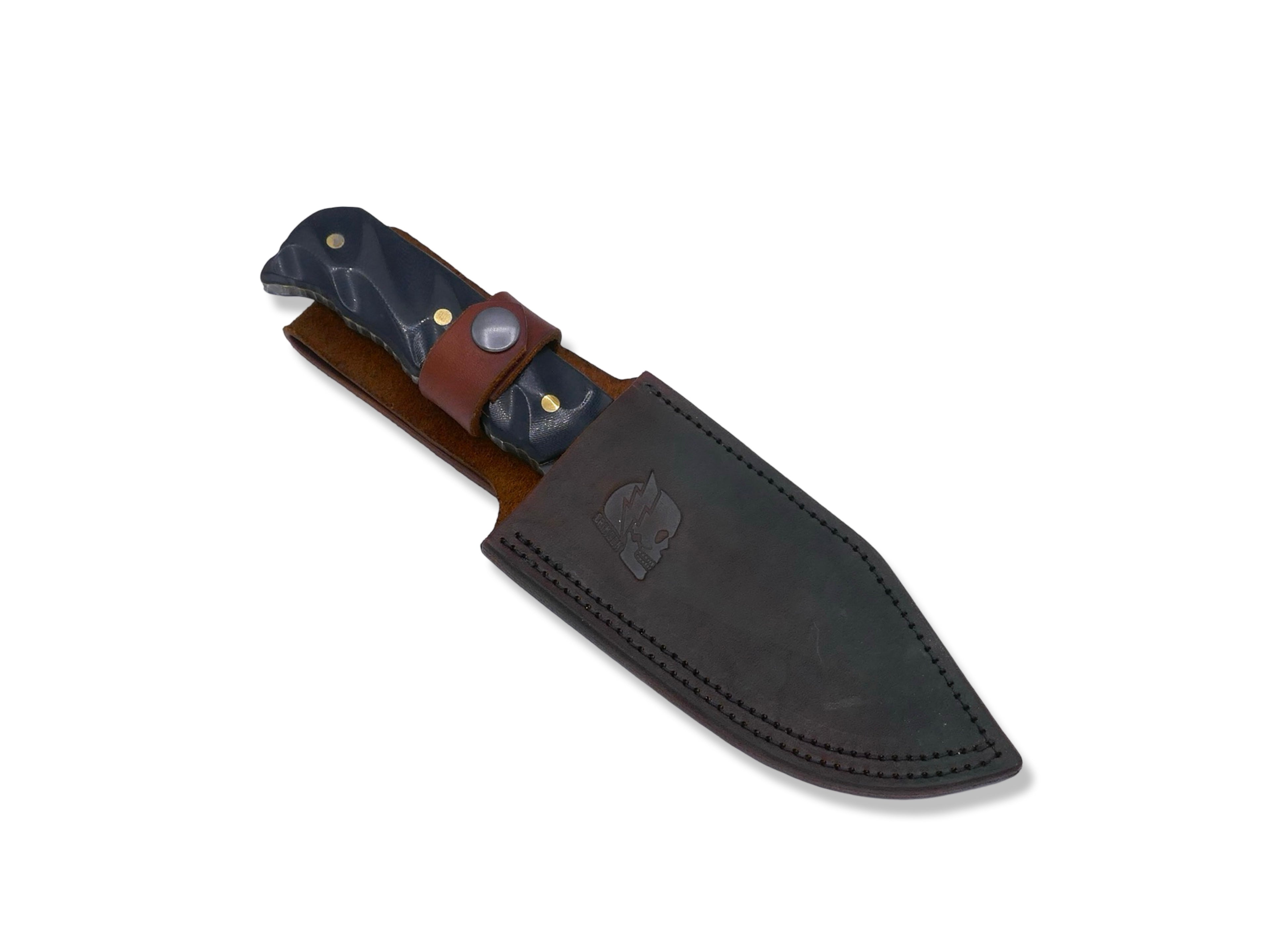 Slayer - Dark Stonewash / Black G-10 / Brass Liners / Full Spine Textured