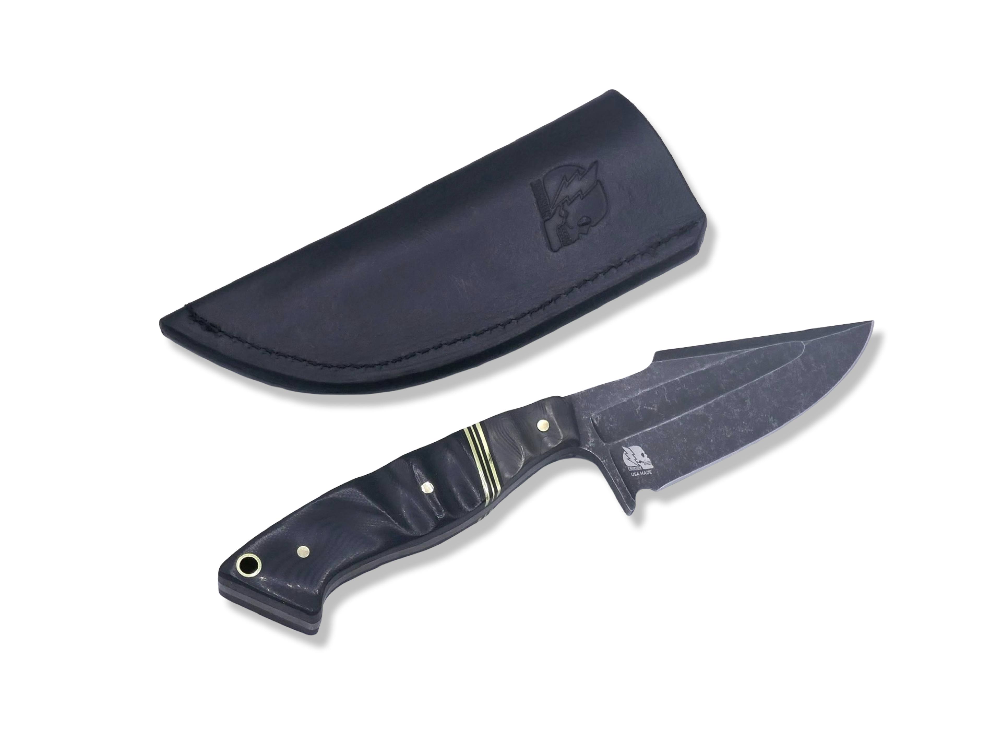 Combat Reaper Custom 1 of 1 - Camo Carbon / Triple Brass Split / Black G-10