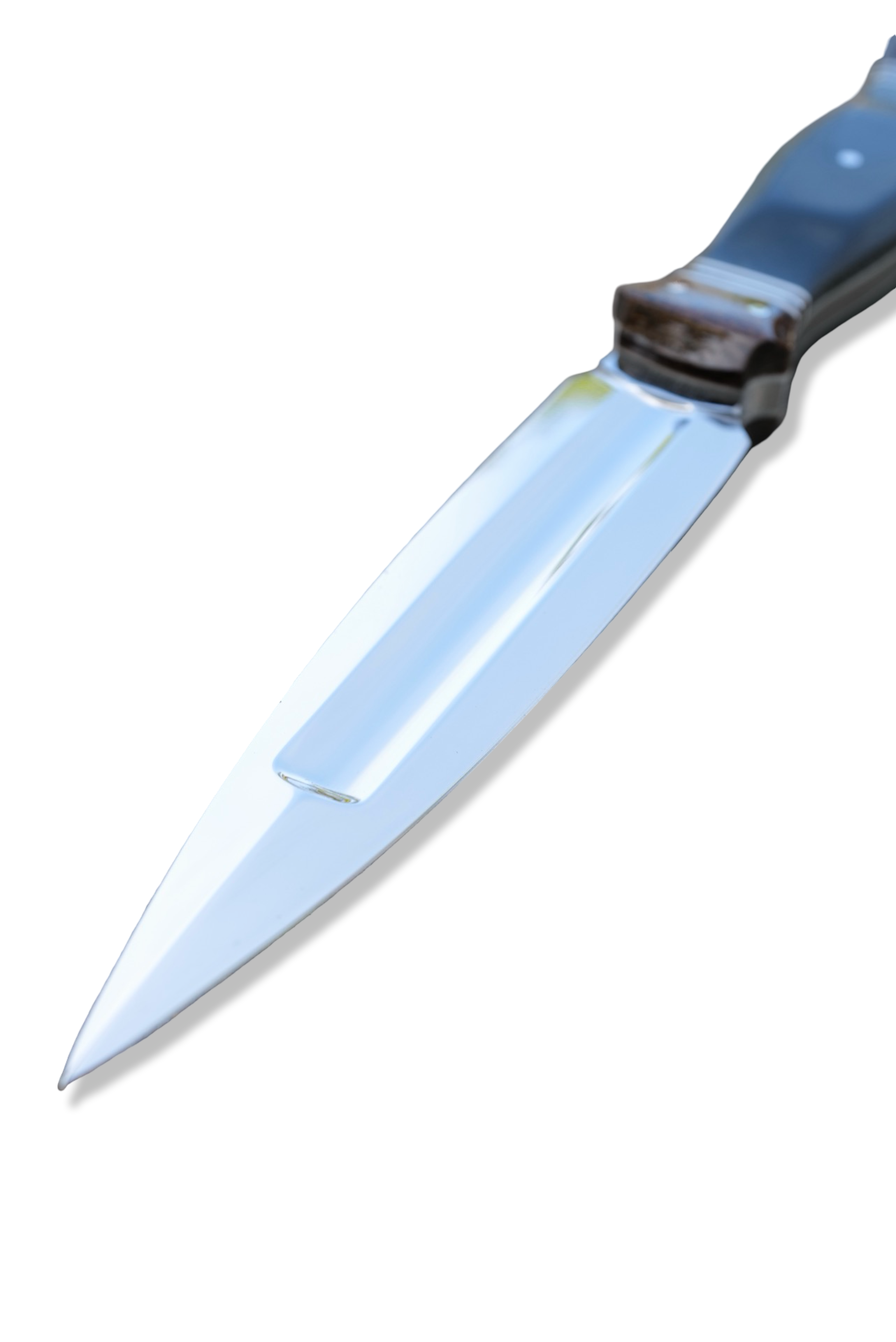 Custom Dagger W/ Fuller - Mirror Polish / Westinghouse Micarta Front and back / White G-10  + Westinghouse and Nickel Split / Black Micarta Middle