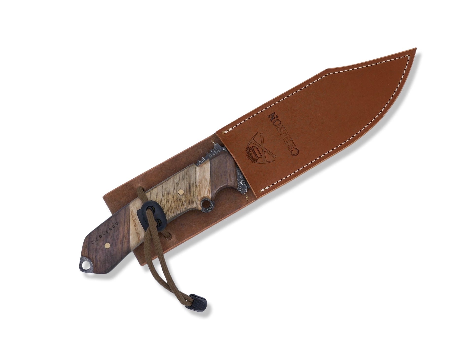 Damascus Blade - Walnut / White Oak / Black Limba - Chris Cole Design - Crimson Tactical