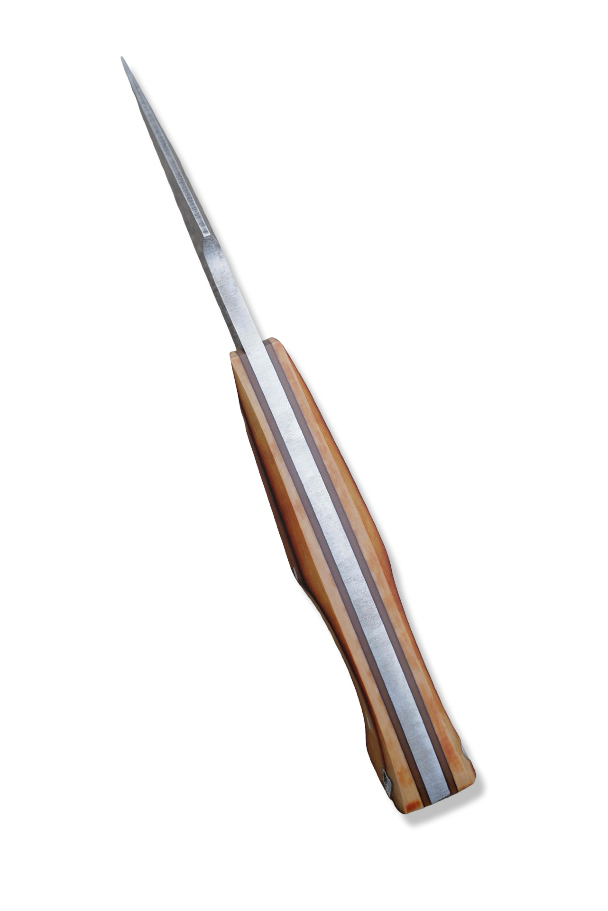 Reaper Custom 1 of 1 - Two Tone Polish Tumble / Torched Richlite Handle / Westinghouse Liners / Sheath Included