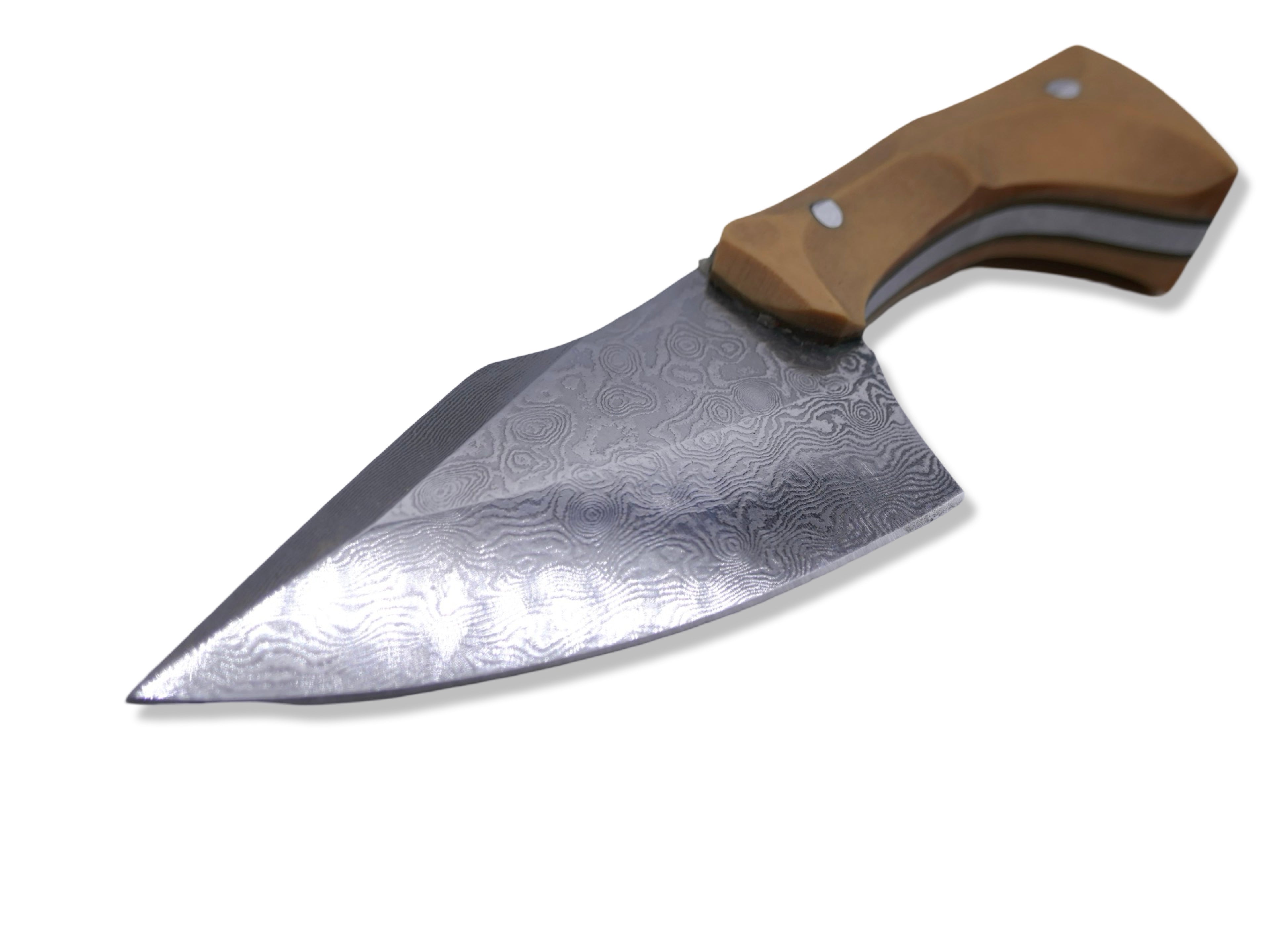 Piranha - Vegas Forge Stainless Damascus / 1970’s GE Paper Micarta