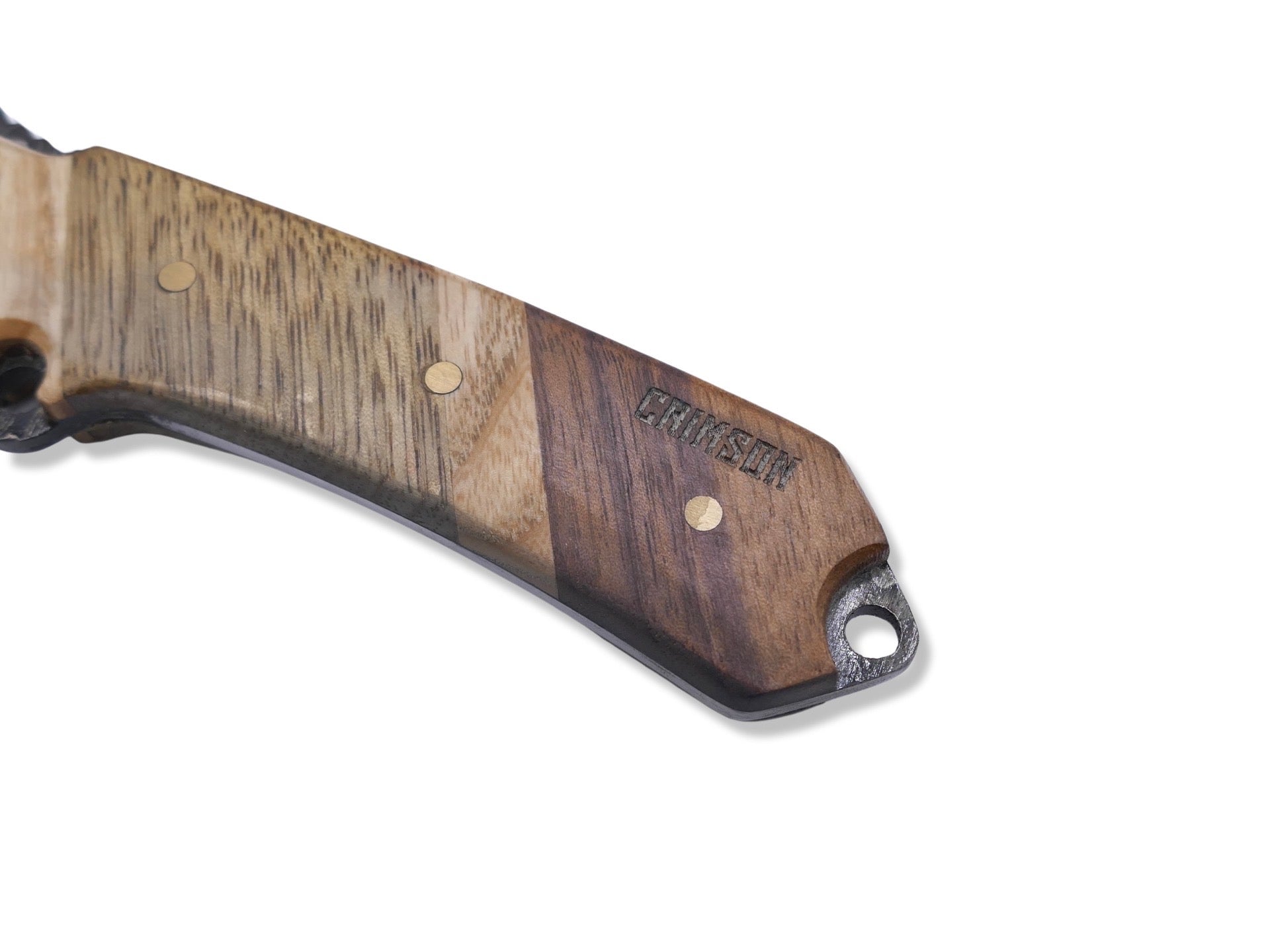 Damascus Blade - Walnut / White Oak / Black Limba - Chris Cole Design - Crimson Tactical