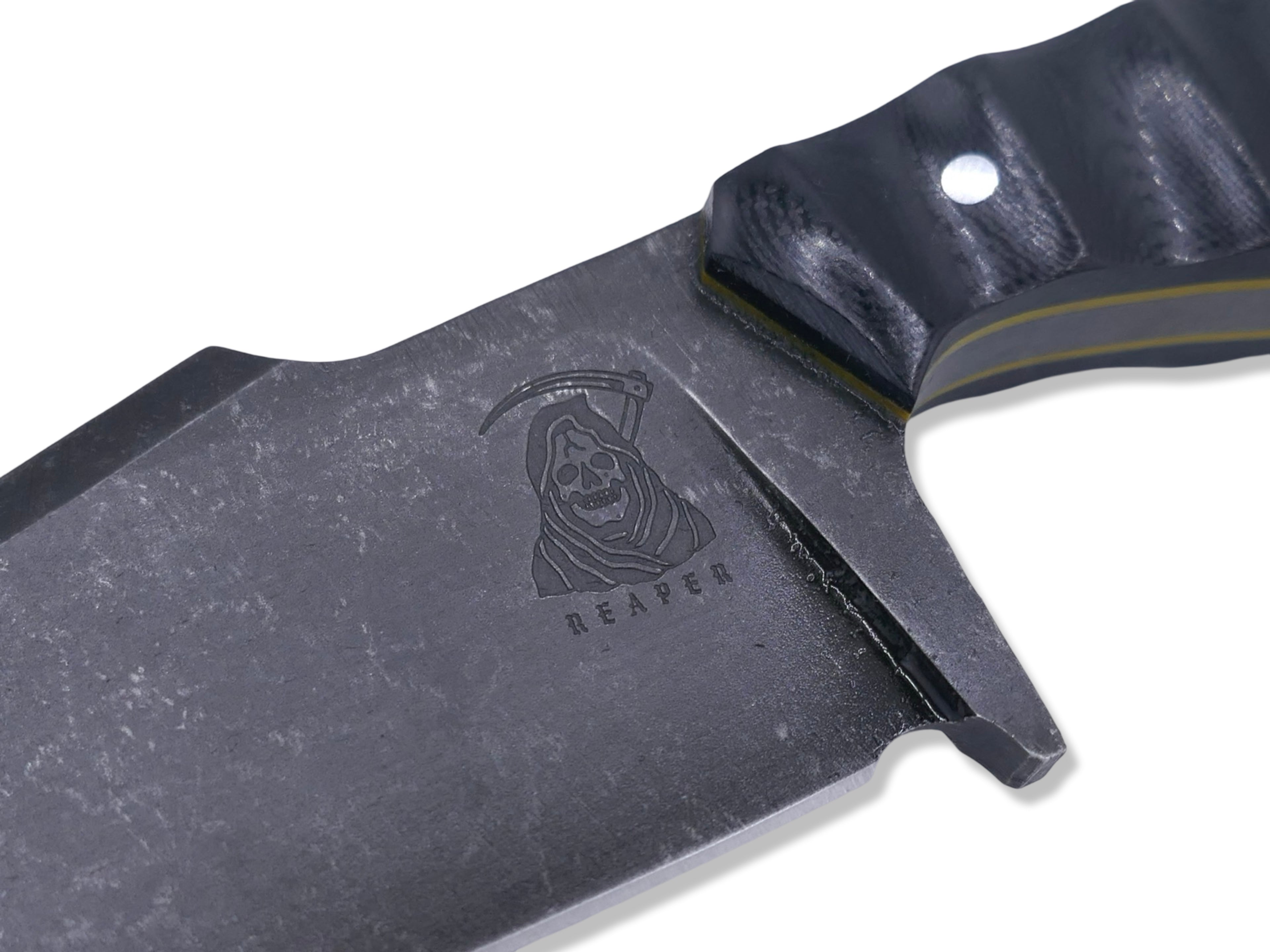 Reaper - Dark Stonewash / Black G-10 / Yellow G-10 Liner