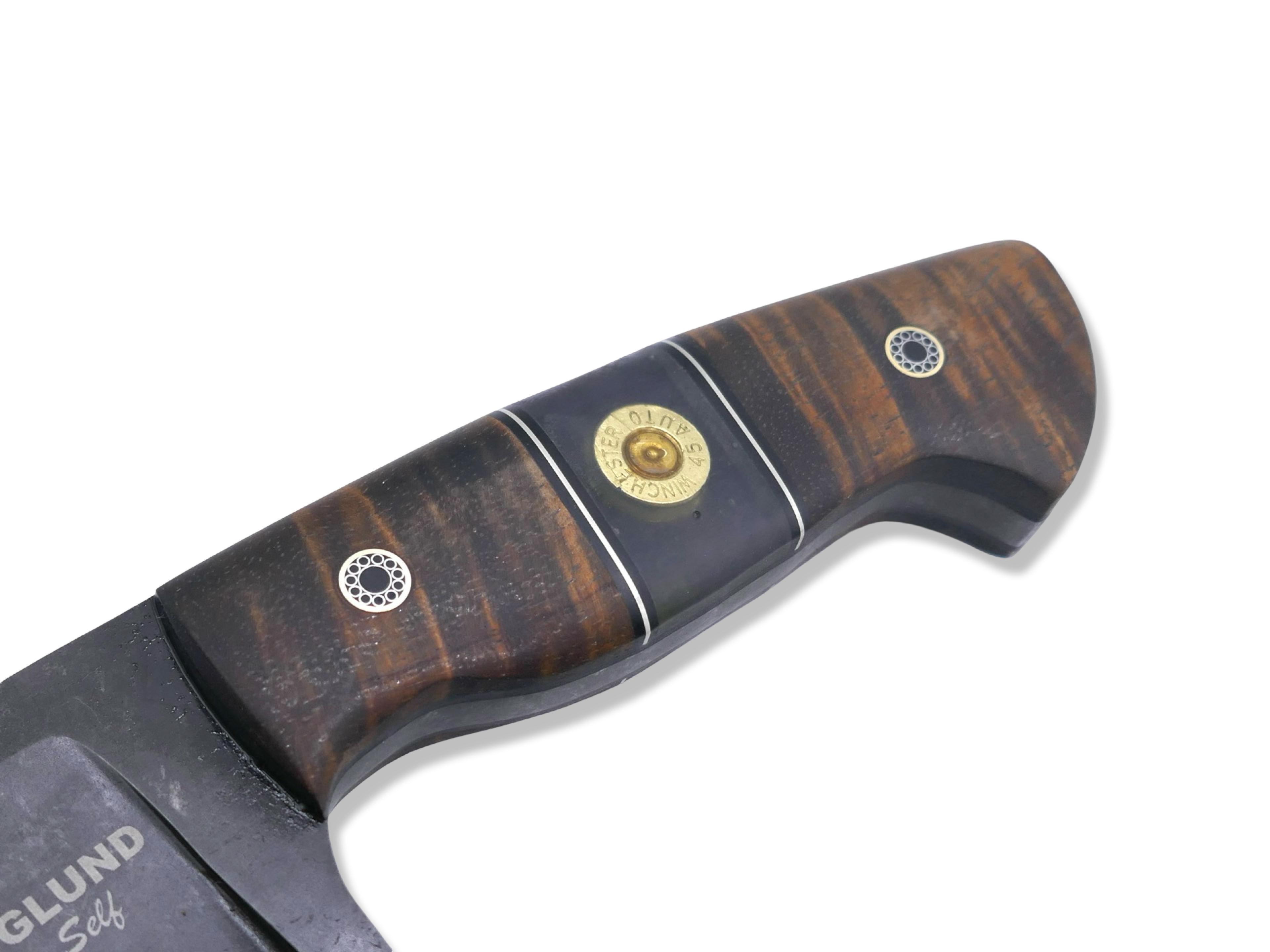 Bush Whacker Custom - Dark Stonewash / Koa + Casing Inlay / Nickel Splits / Mosaic Pins